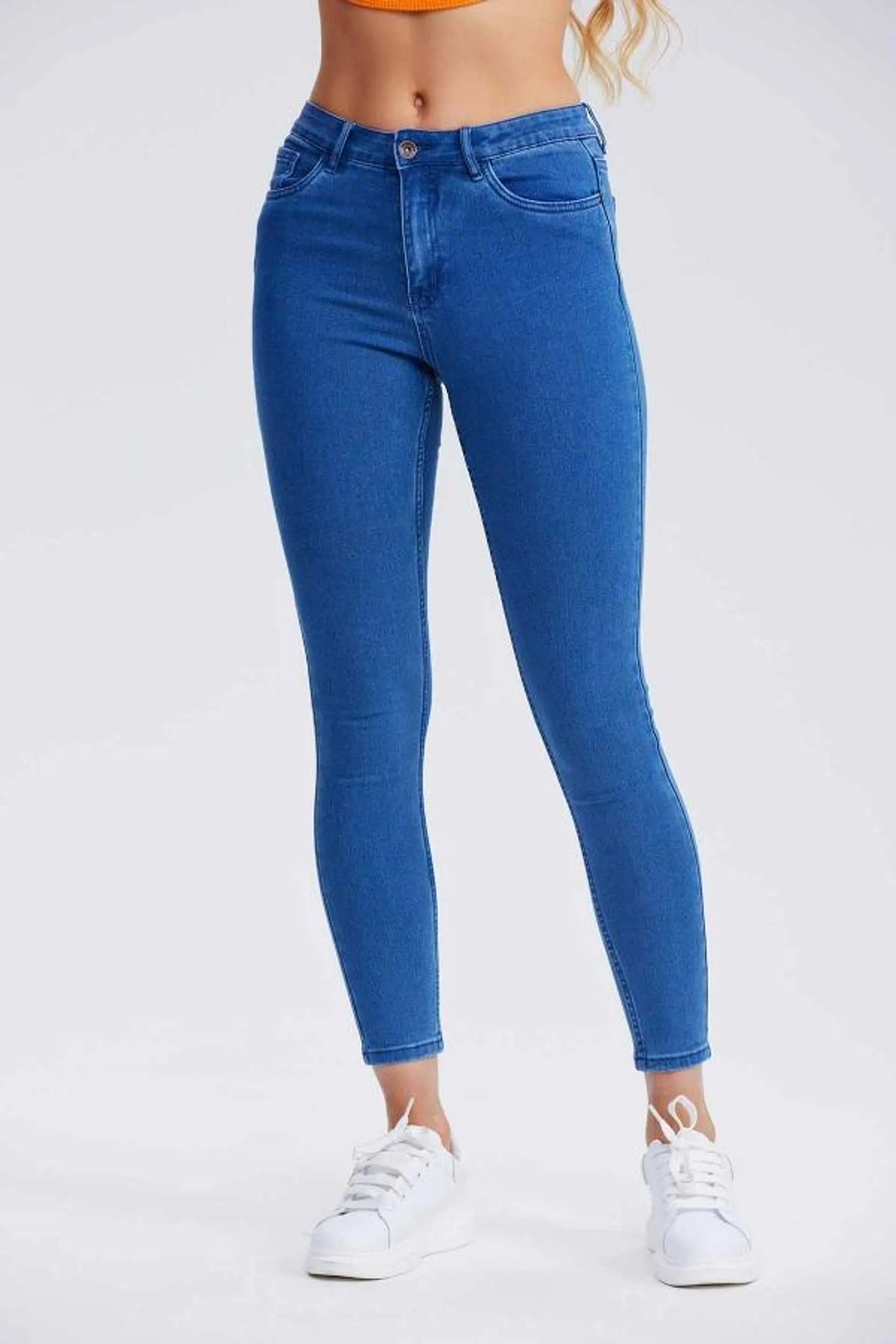 Jeans mujer l super skinny emilia azul