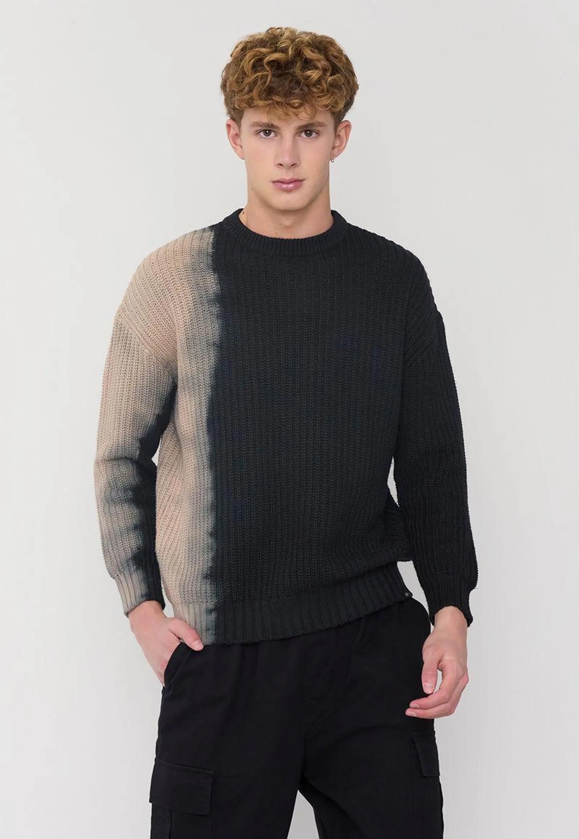 Sweater Hombre Tie Dye Urbana Negro