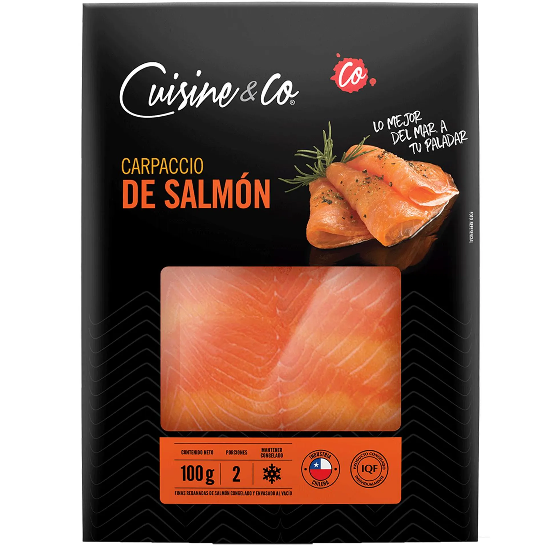 Carpaccio de salmón 100 g