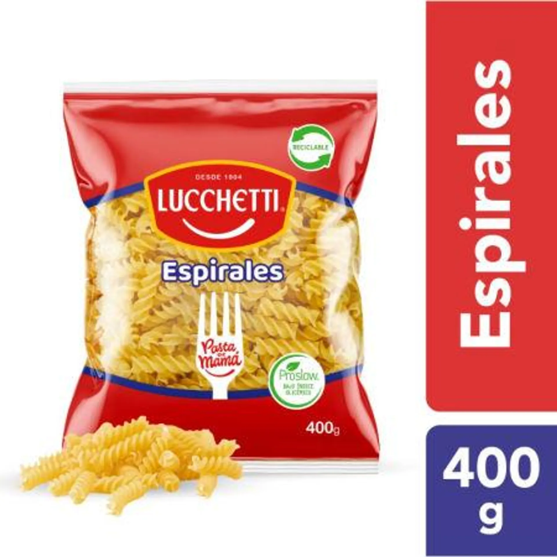 Lucchetti - Fideos Espirales 56 Bolsa, 400 g