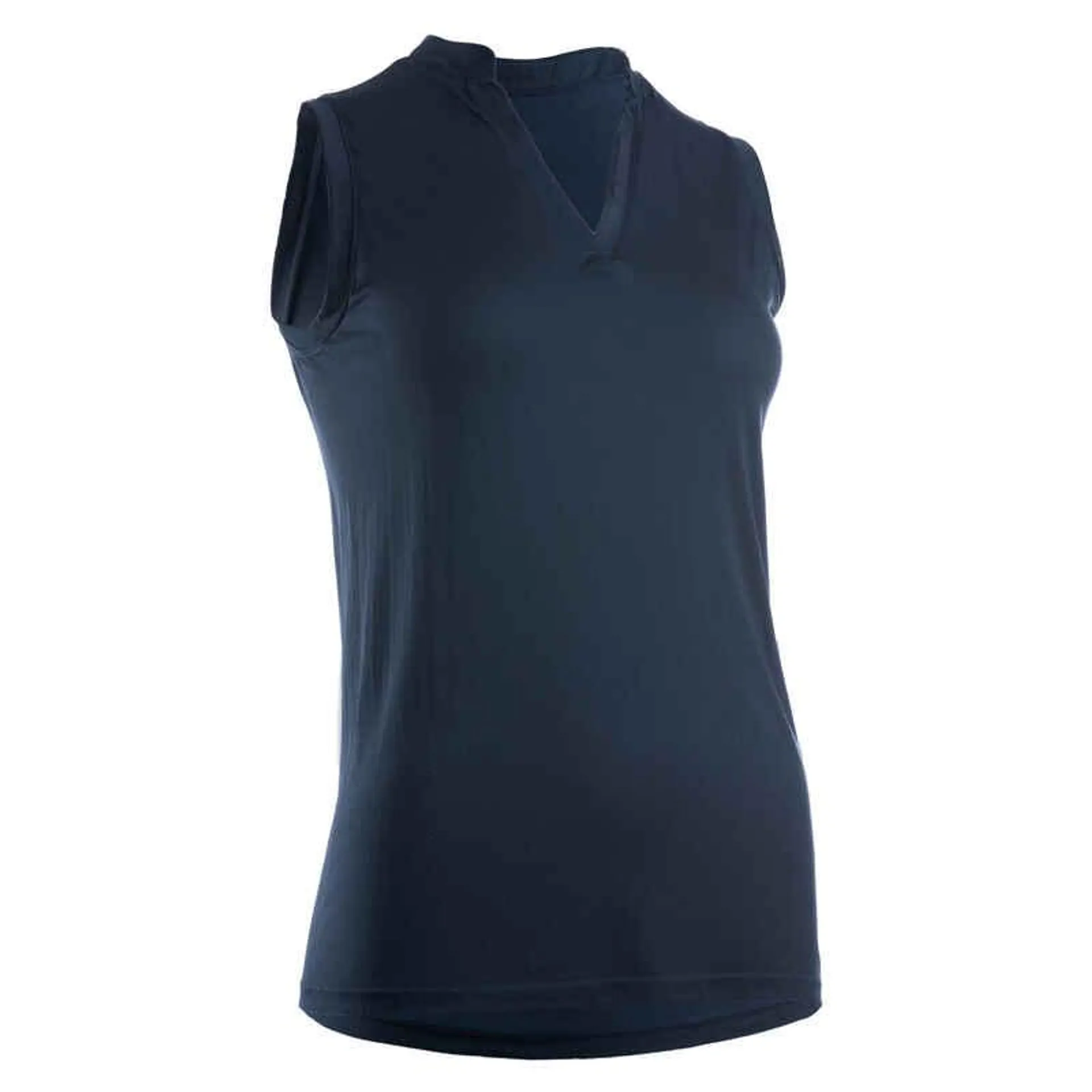 Polera Piqué Mujer Azul Marino Sin Mangas Ultralight