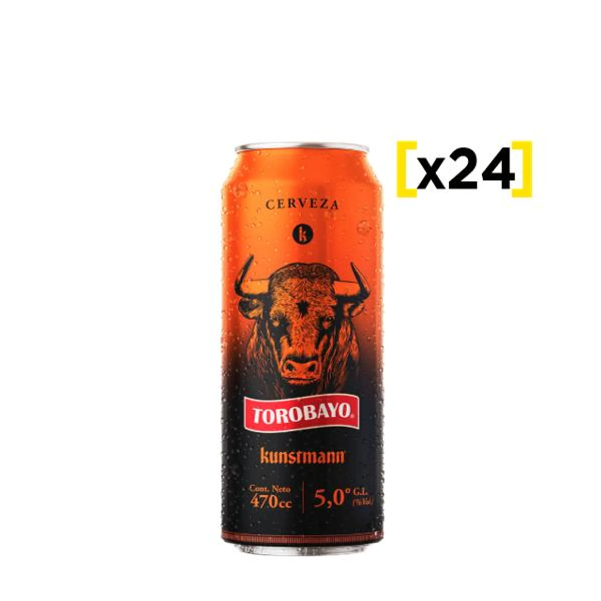 Cerveza Kunstmann Torobayo lata 470 CC x24 | Liquidos.cl