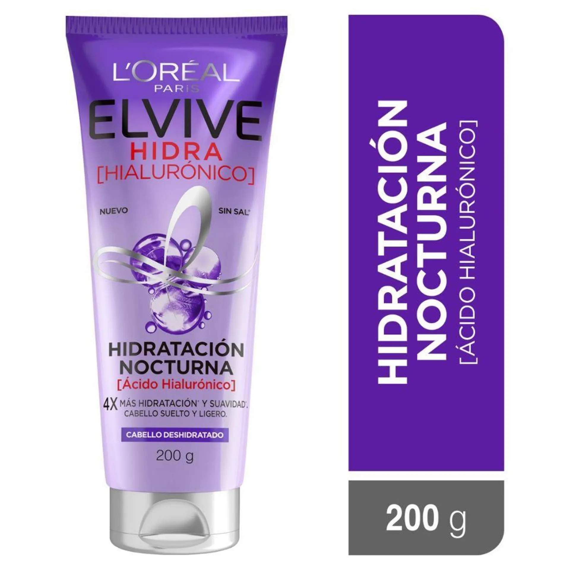 Hidratación Nocturna Elvive Hidra Hialúronico 200 ml