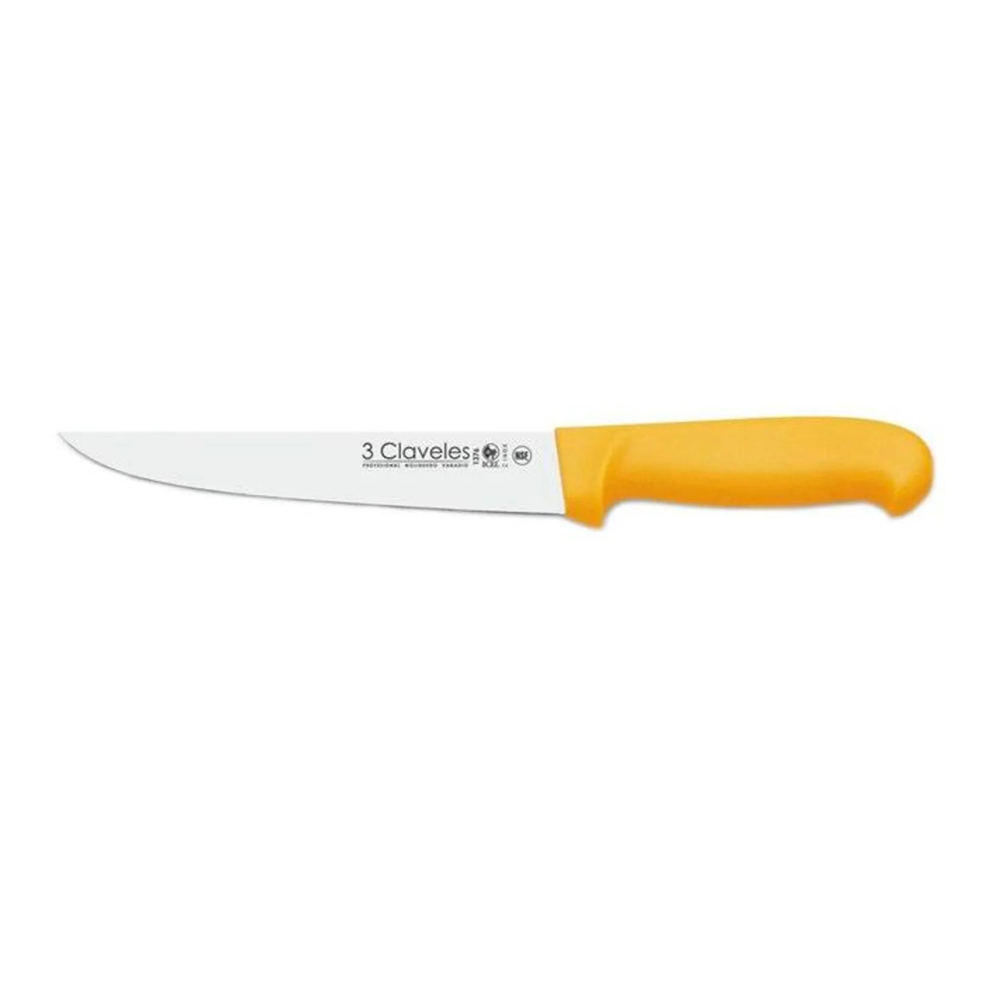 TRES CLAVELES CUCHILLO MGO. AMARILLO 15 CM 1374