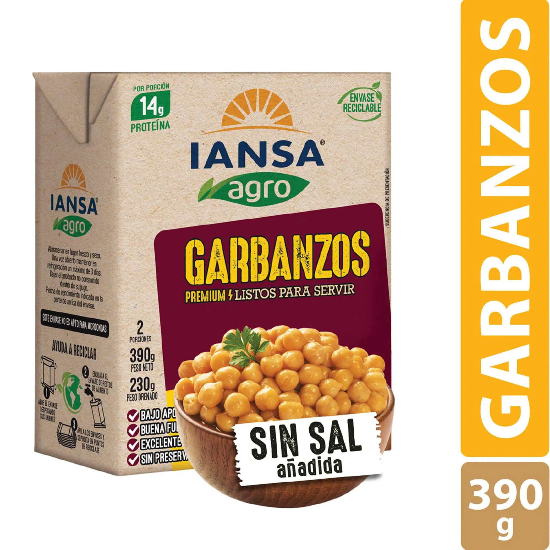 Garbanzos listos 390 g