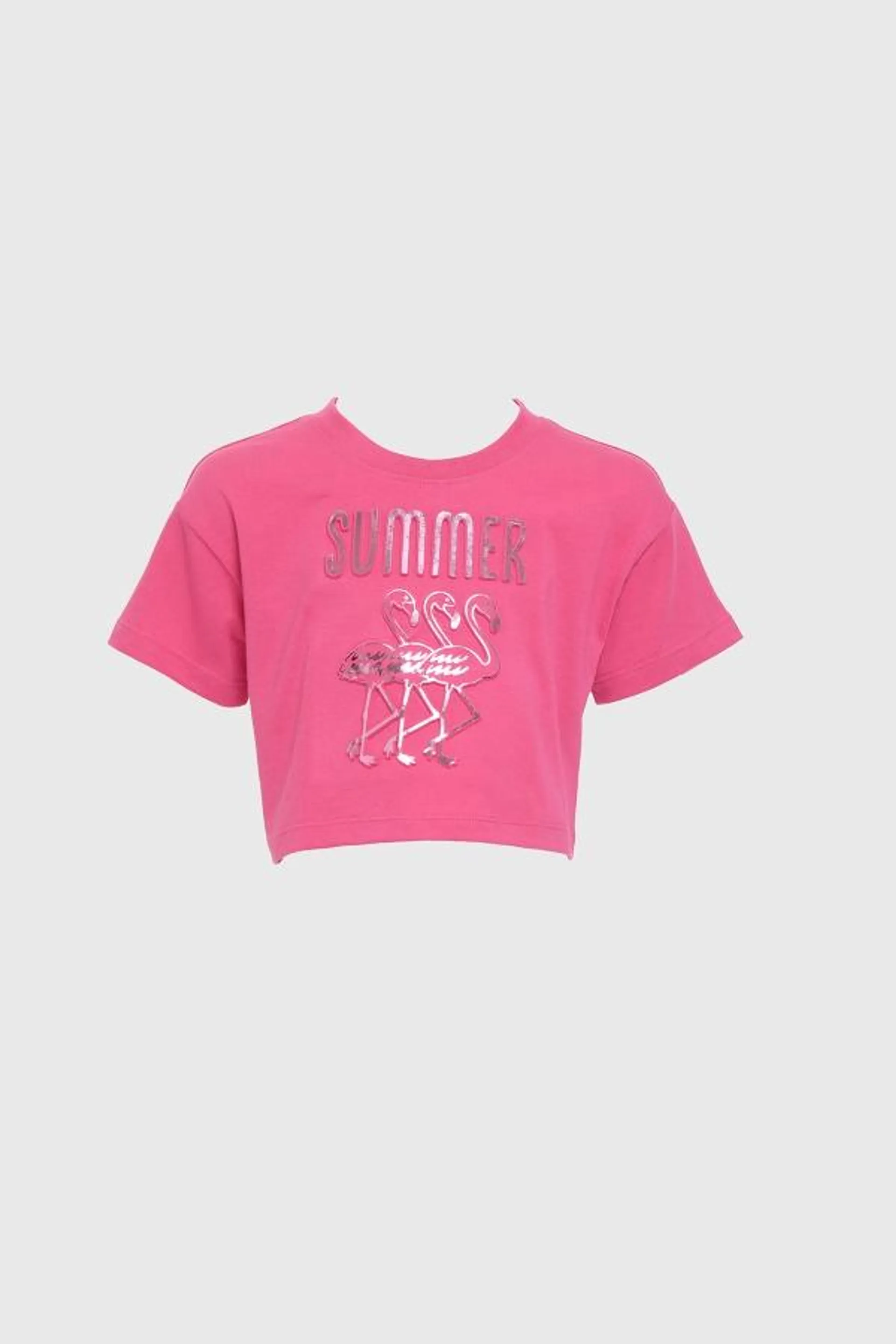 Polera niÑa folai 3d fucsia