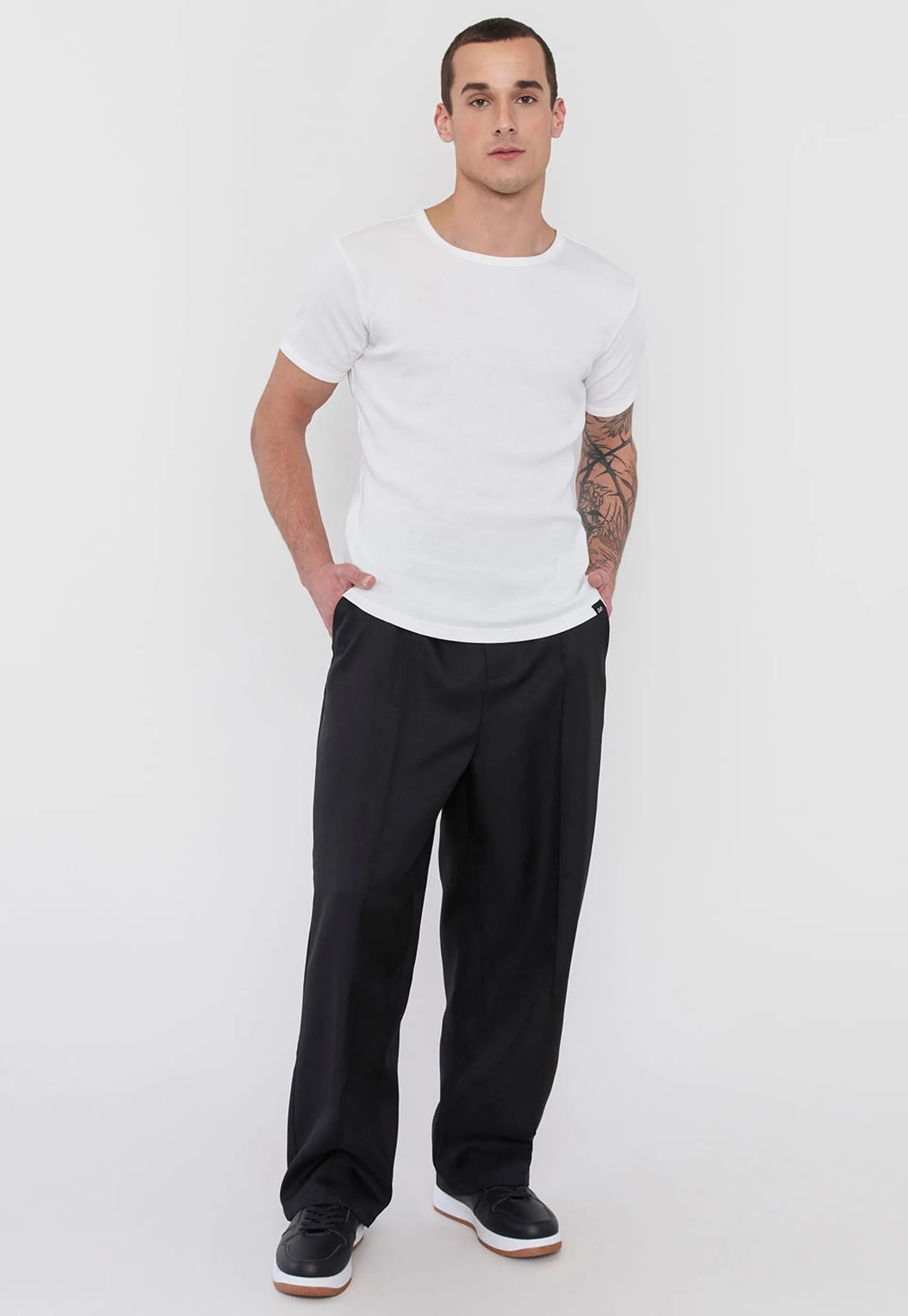 Pantalón Hombre Sastrero Relaxed Fit Night Negro