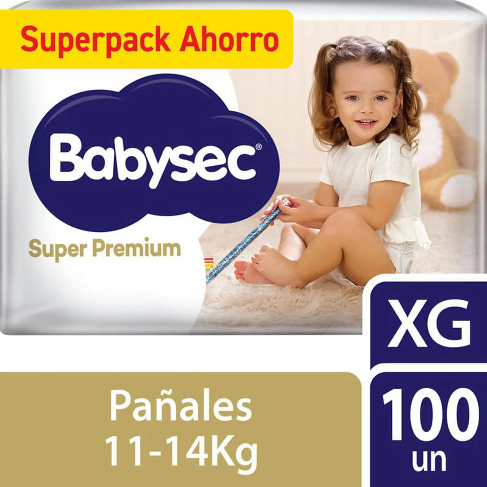 Pañales Babysec Super Premium Talla XG 100 un.