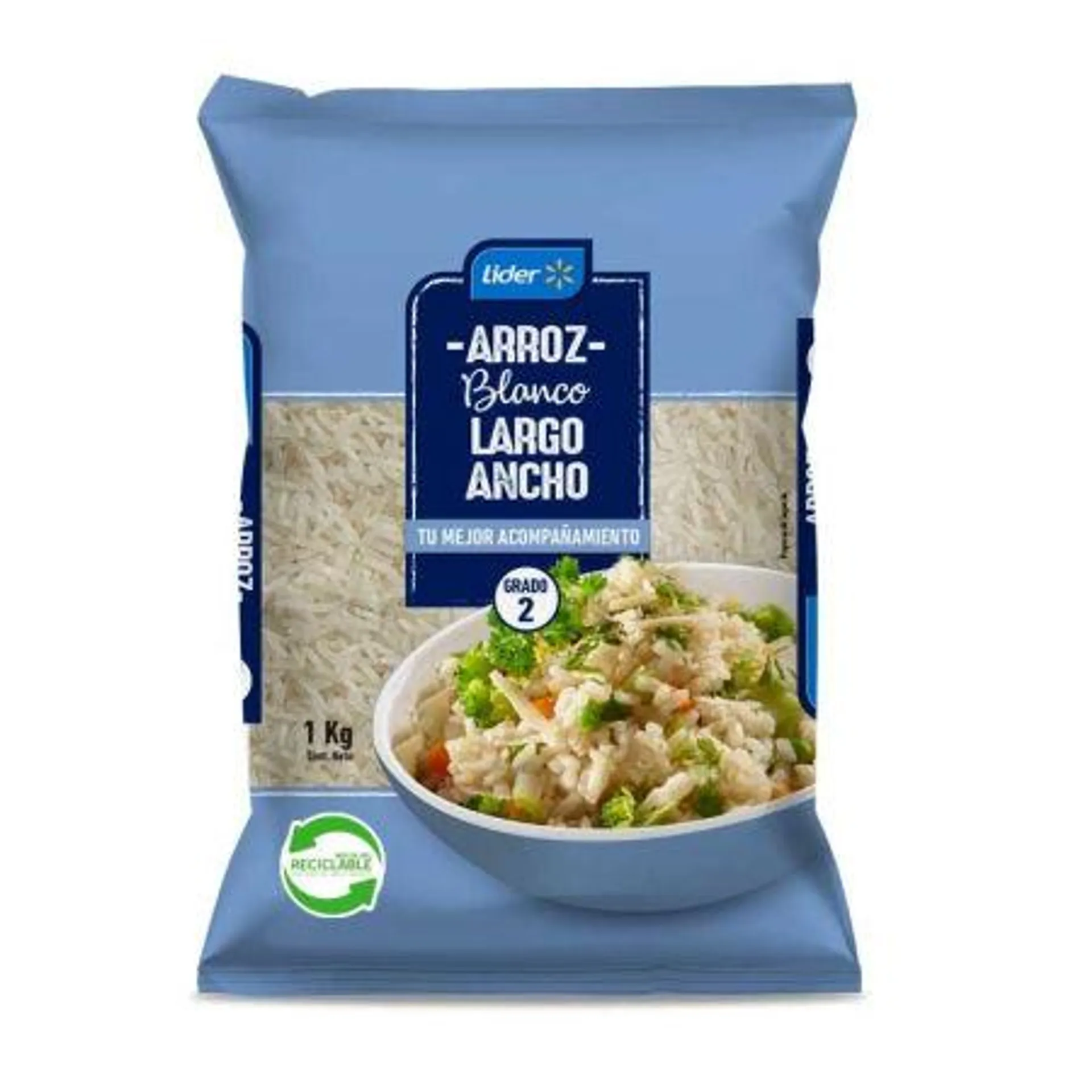 Lider - Arroz Largo Ancho Grado 2, 1 kg