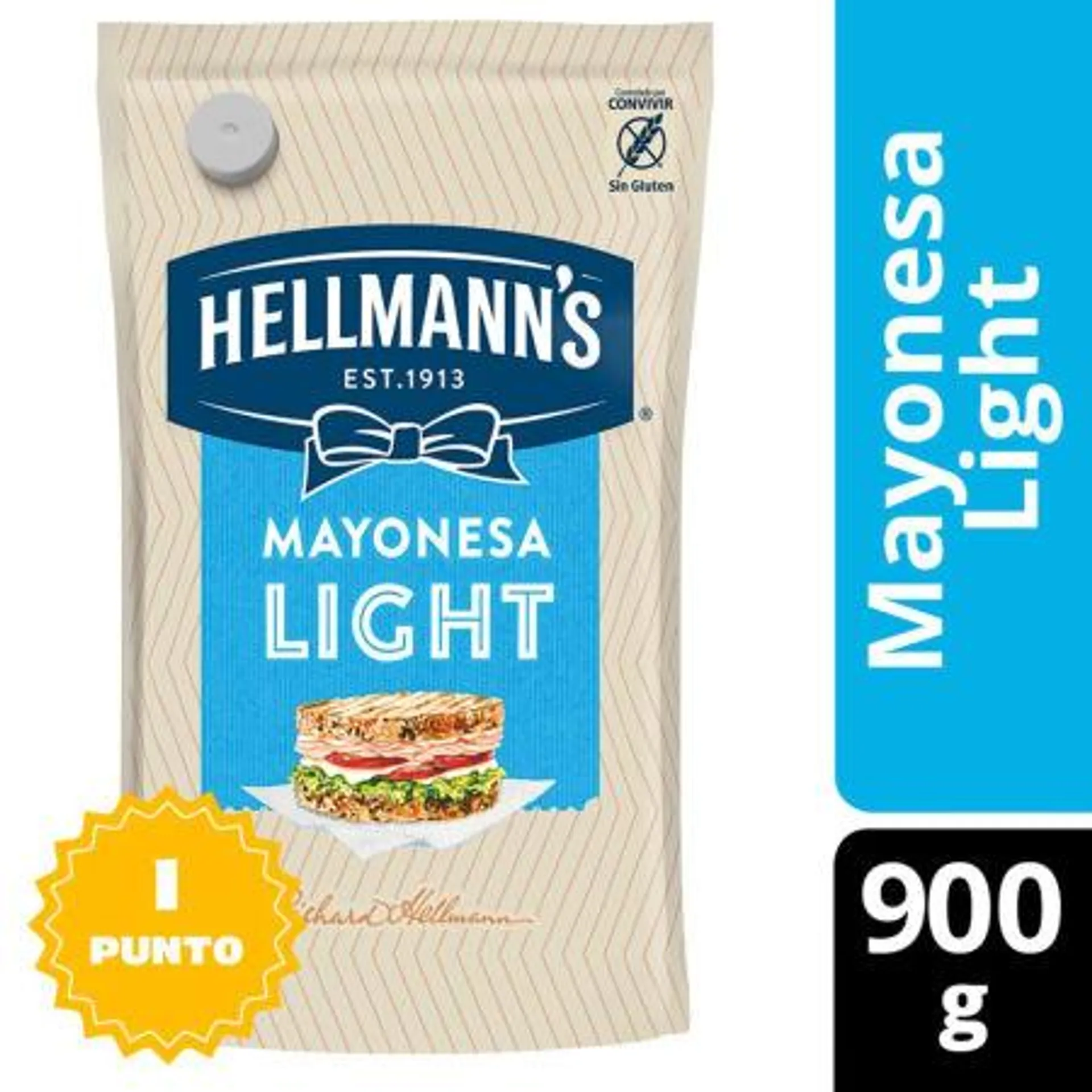 Hellmann's - Mayonesa Light Doypack, 900 g