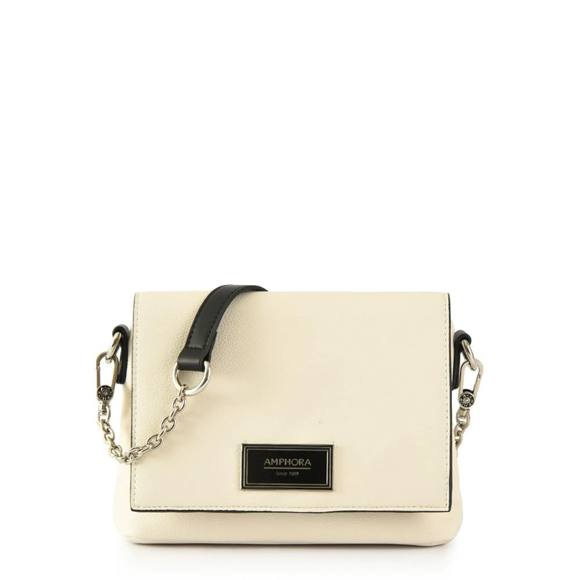 Cartera bandolera pequeña paris blanco crudo