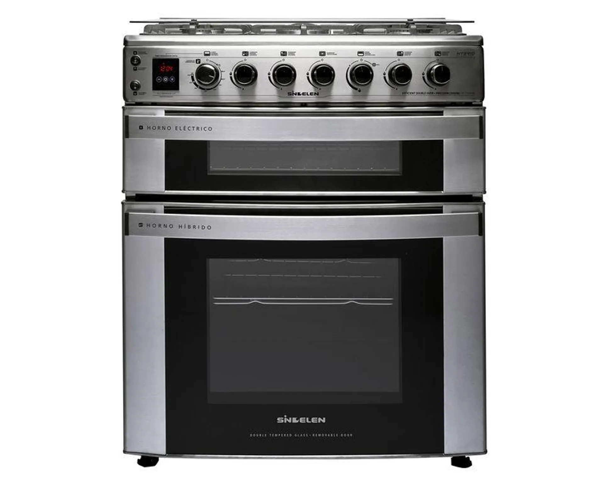 Cocina híbrida doble horno 5 quemadores CH-770DHIN