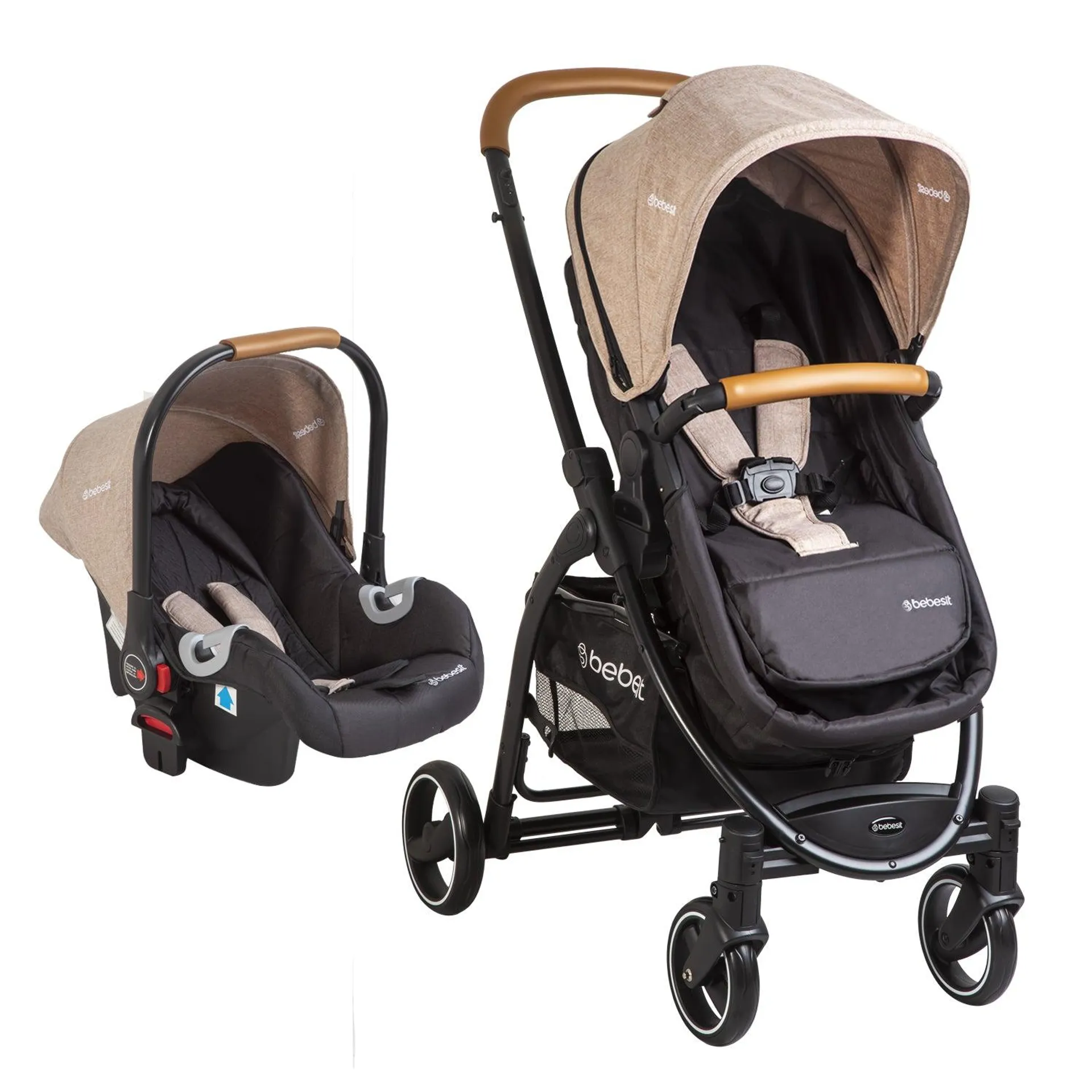 Coche Cuna Travel System Fénix Beige