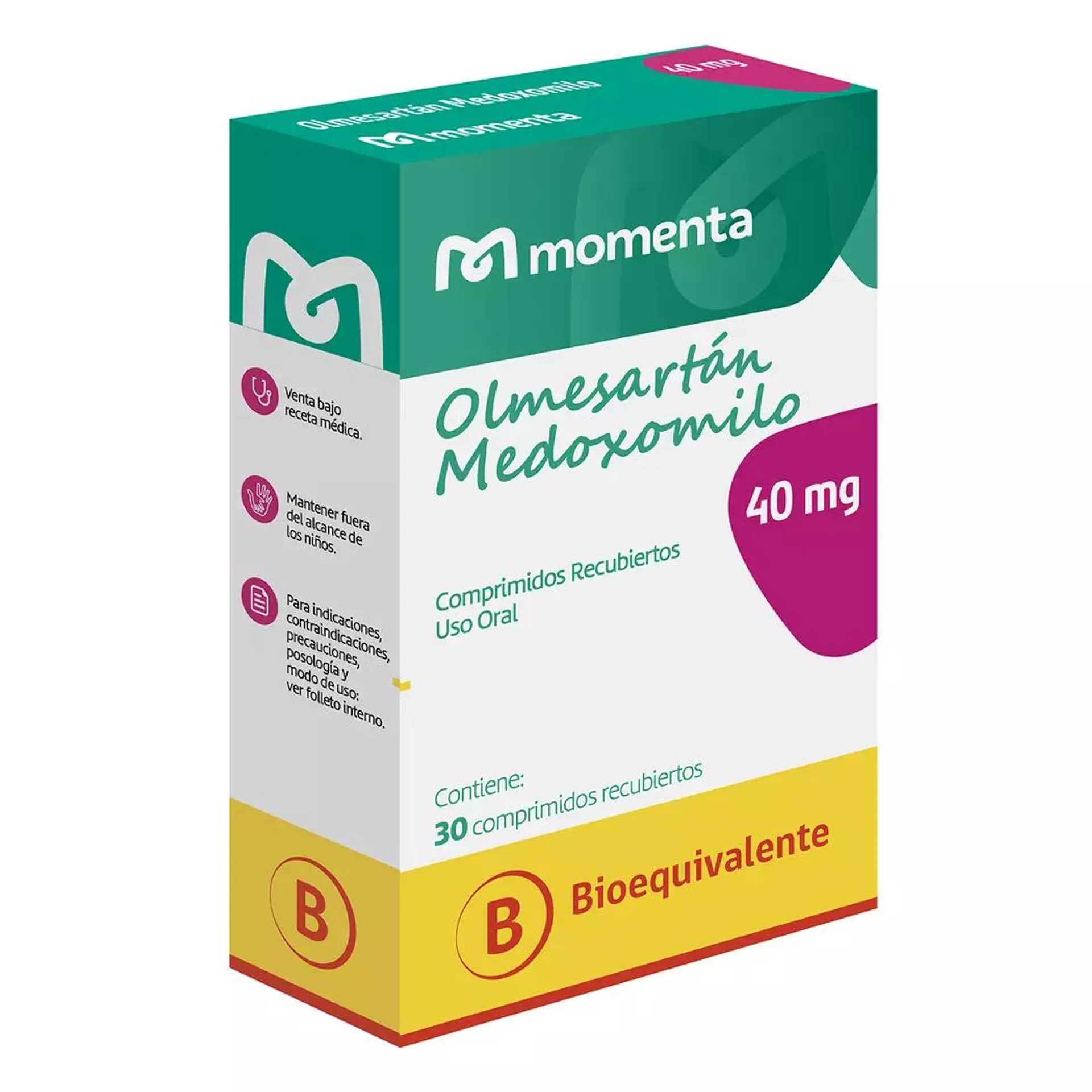 Olmesartan (B) 40mg 30 Comprimidos Recubiertos