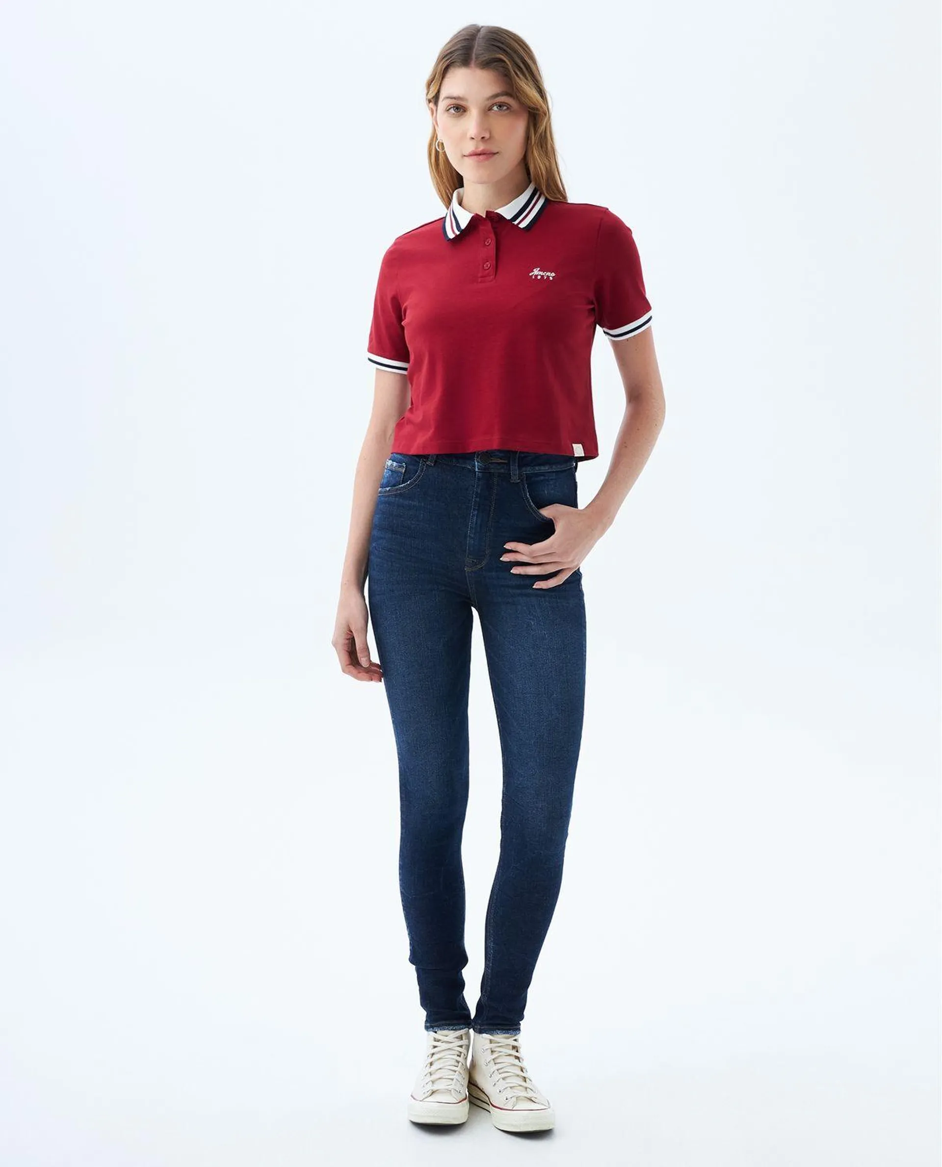 Camiseta tipo polo para mujer