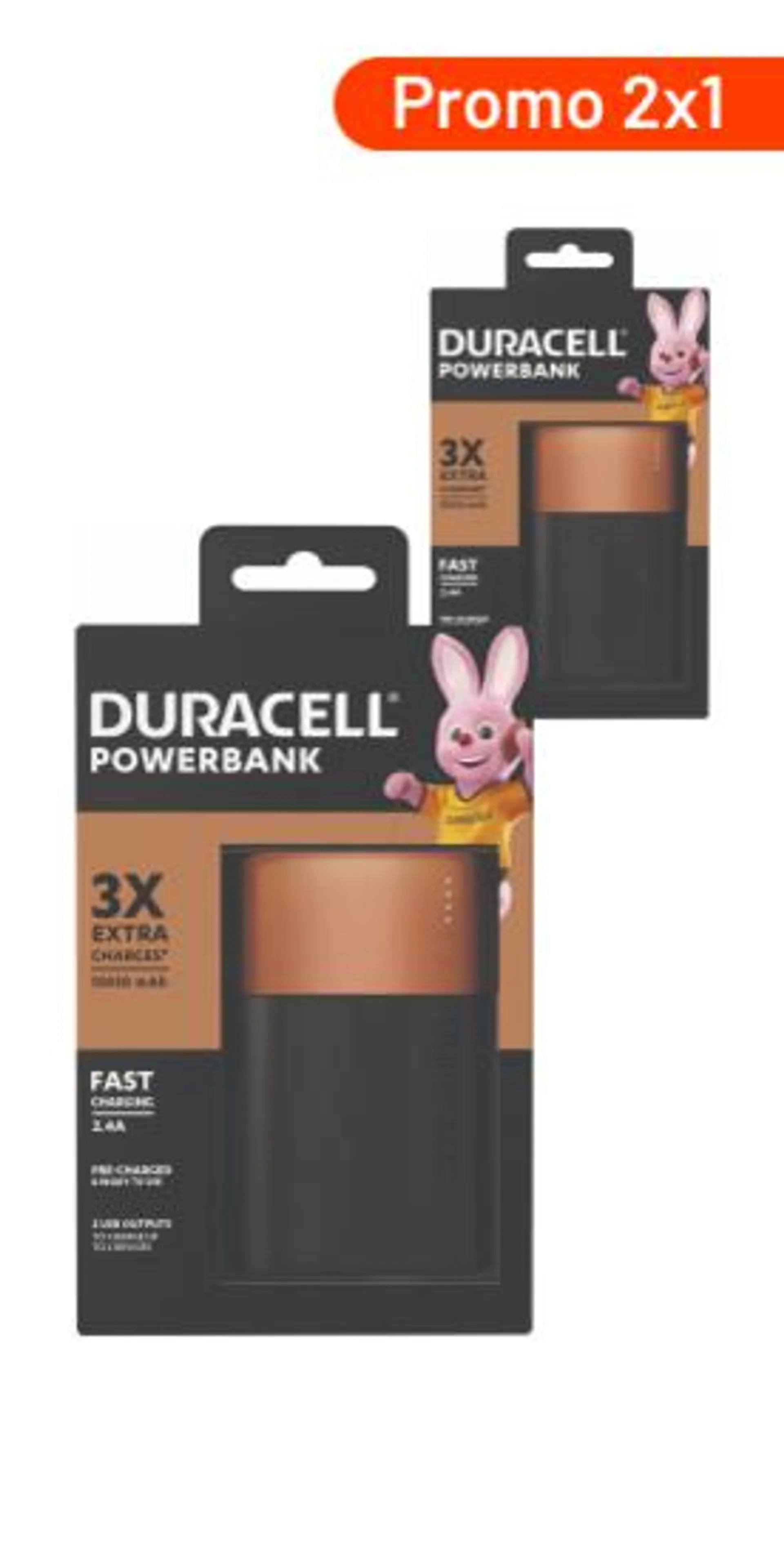 Duracell Batería Externa 10.050 mAh (2x1)