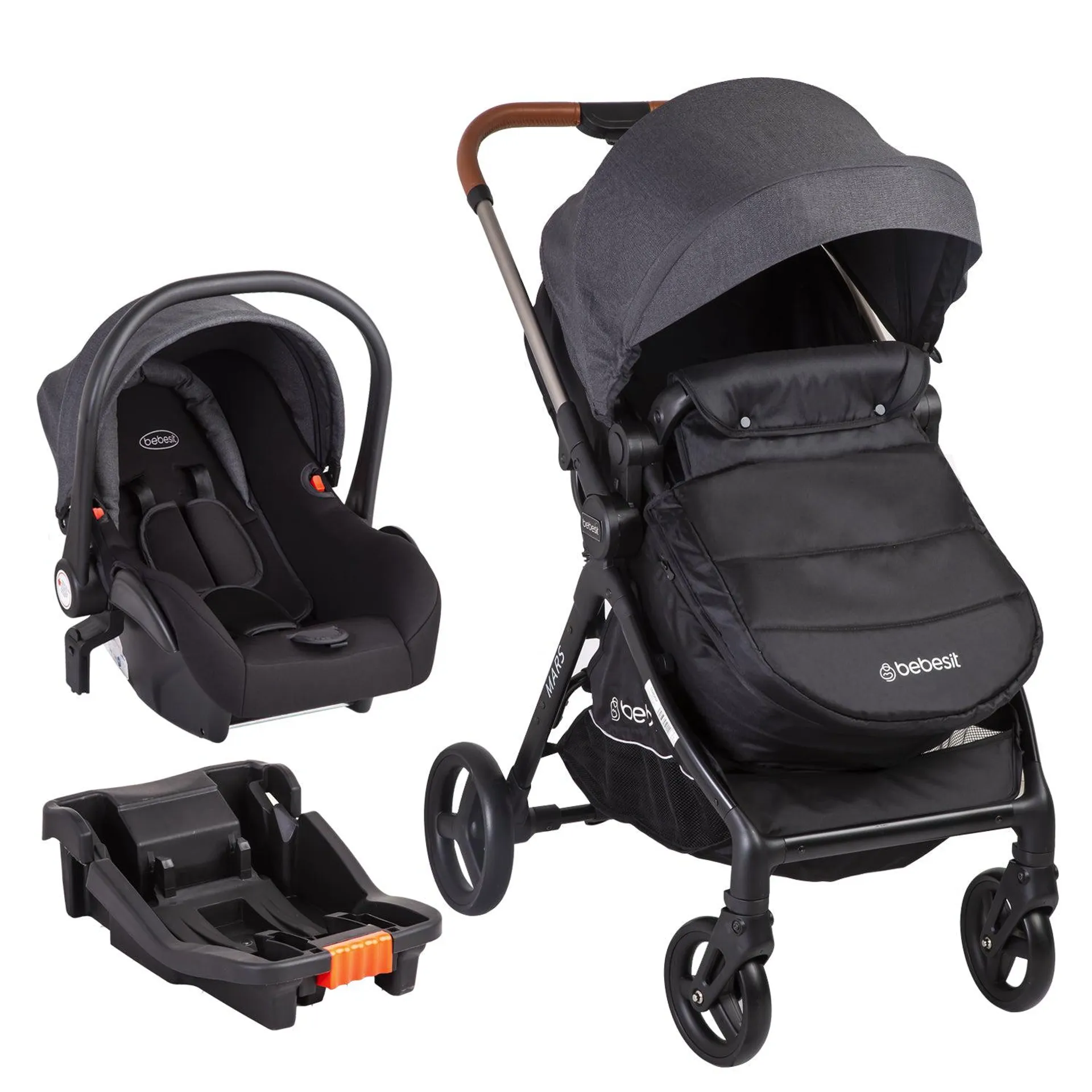 Coche Travel System Mars LX Gris