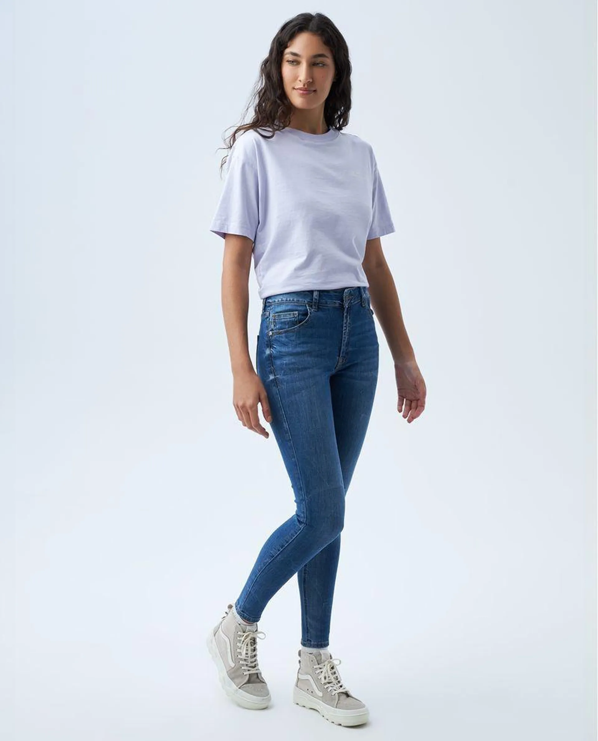 Jean Jegging fit tiro alto para mujer