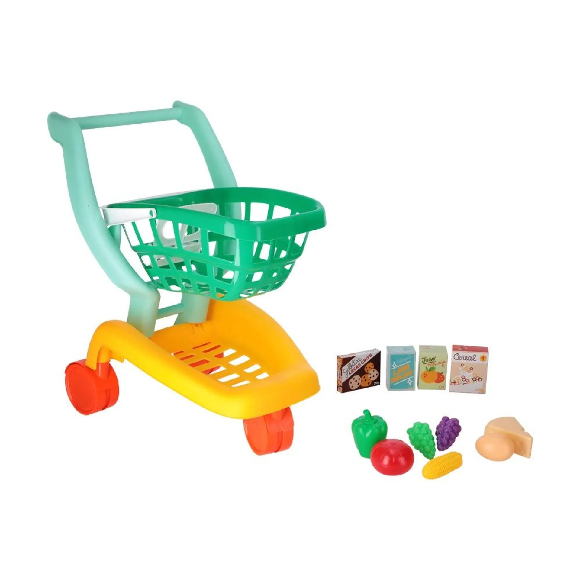 Carrito de compras para almacén de juguete