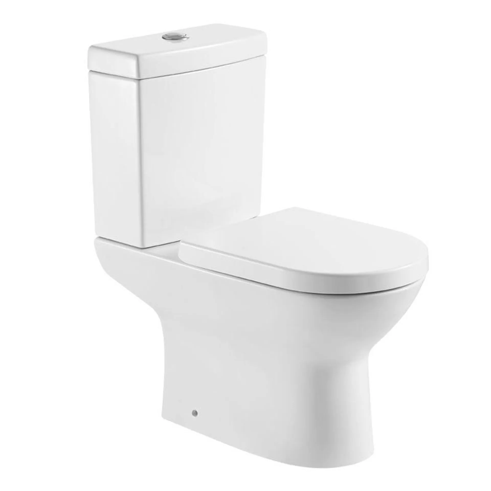 WC Tasos Dual Blanco a Piso 30cm con Asiento y Fijaciones