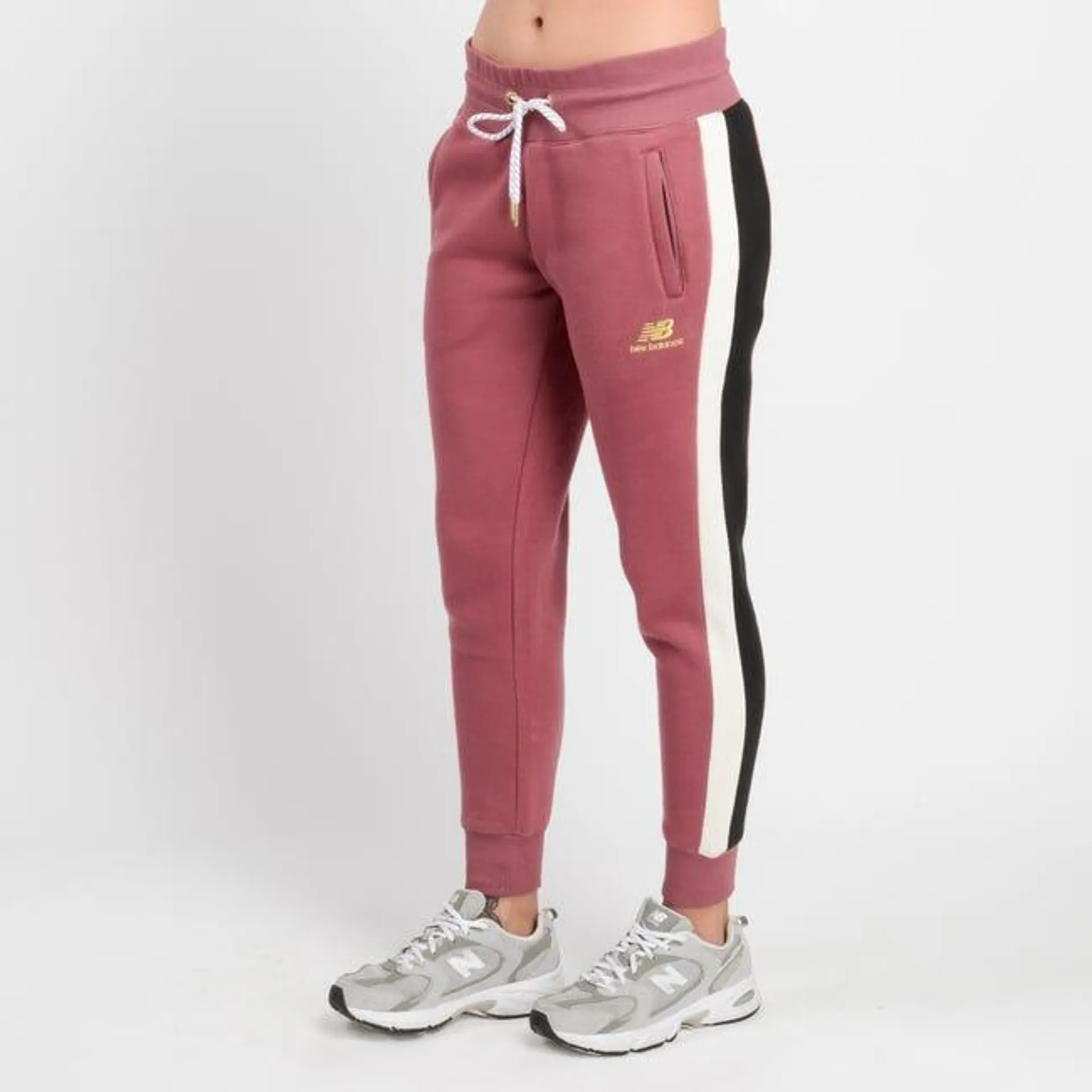 Pantalón Jogger Lifestyle Mujer New Balance Color Block Rosado