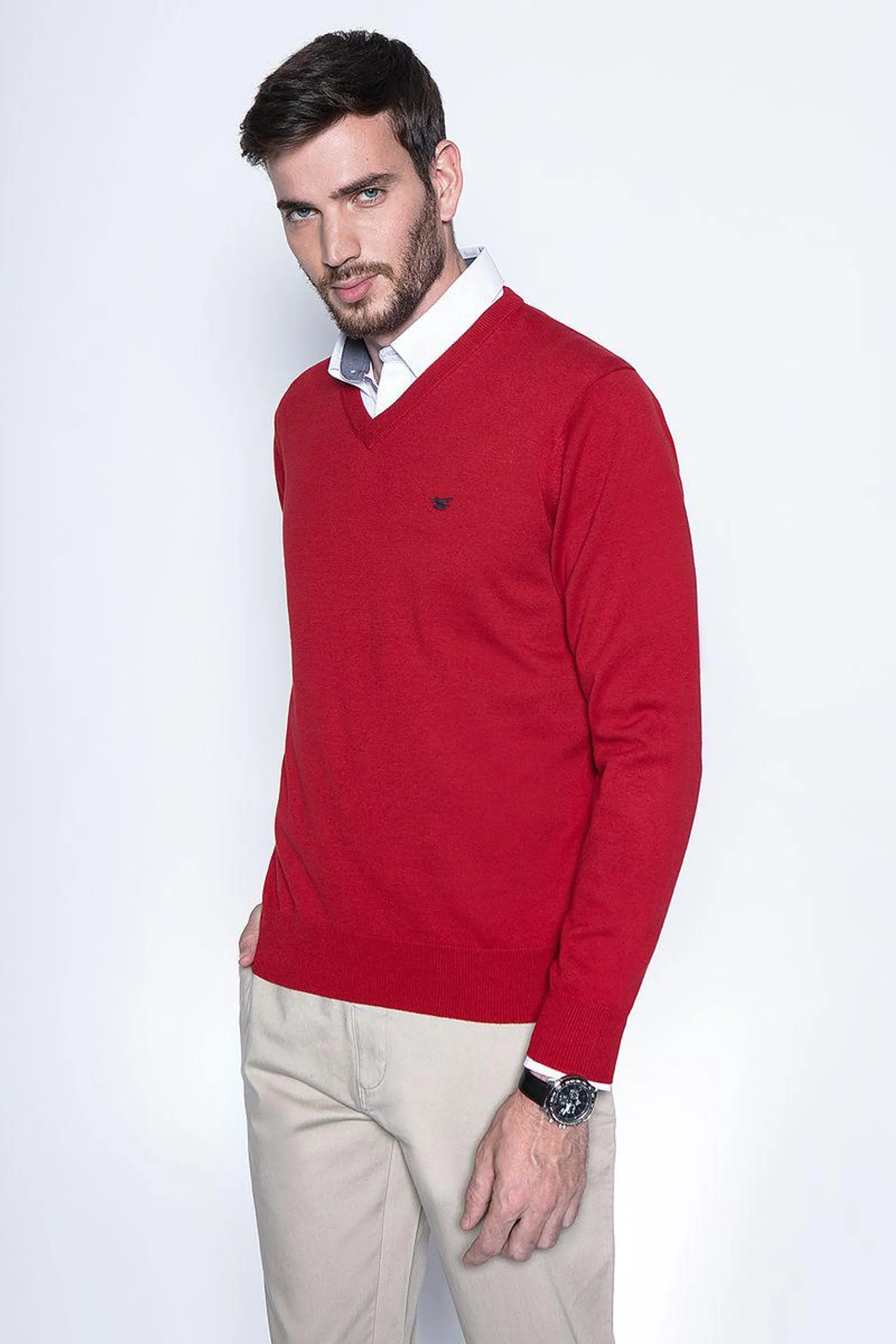Sweater Red Smart Casual L/S