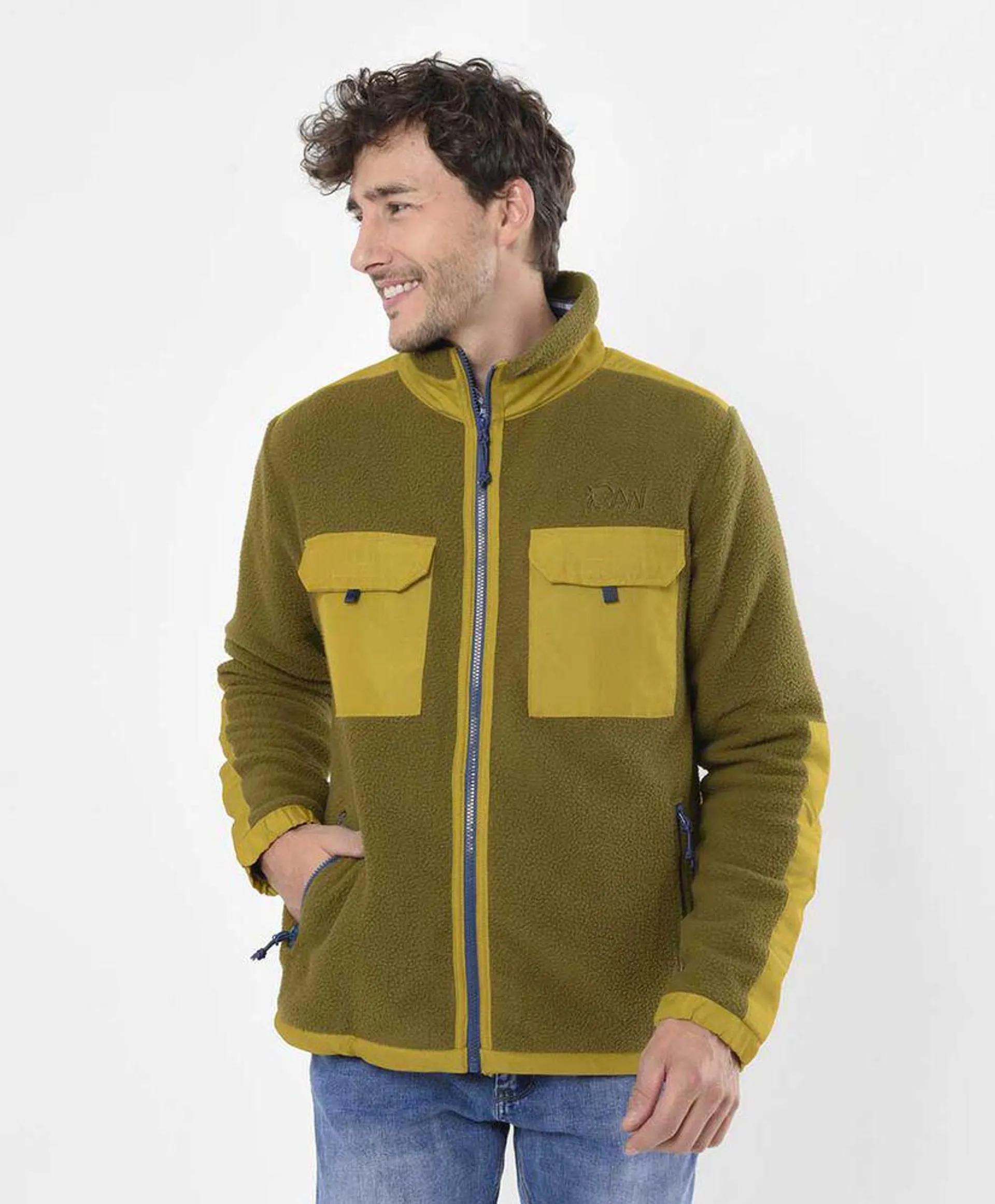 Chaqueta hombre polar bicolor