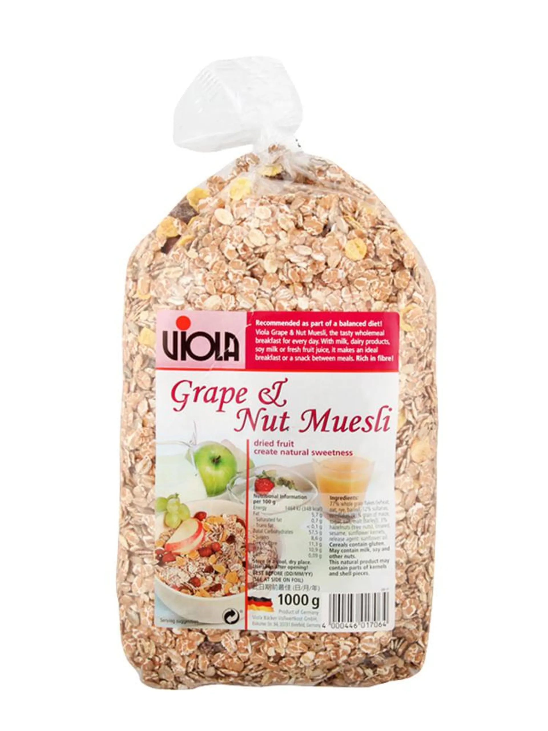 Muesli Viola Bolsa 1 kg, Uva