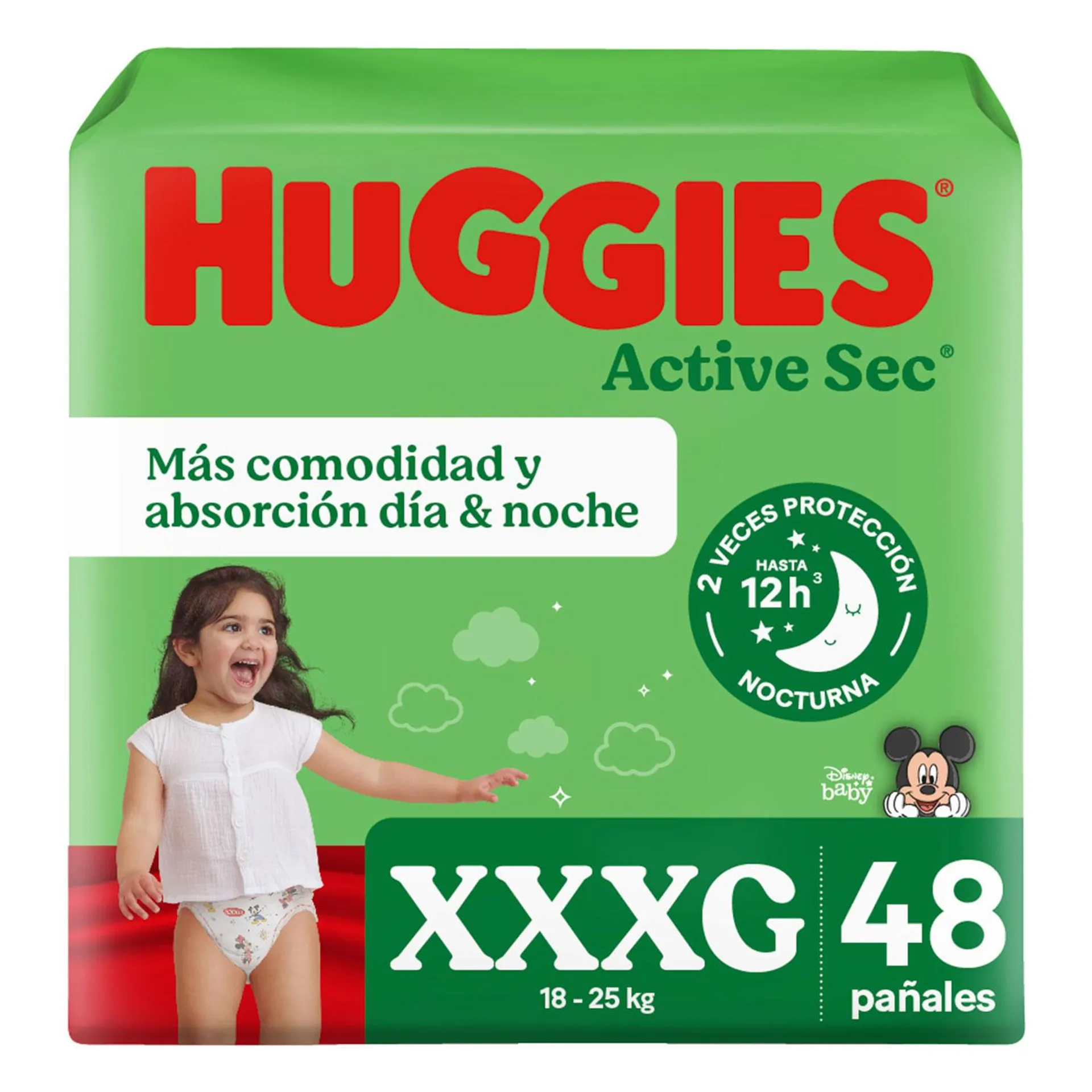 Pañales Huggies Active Sec Talla XXXG 48 un. | Jumbo.cl