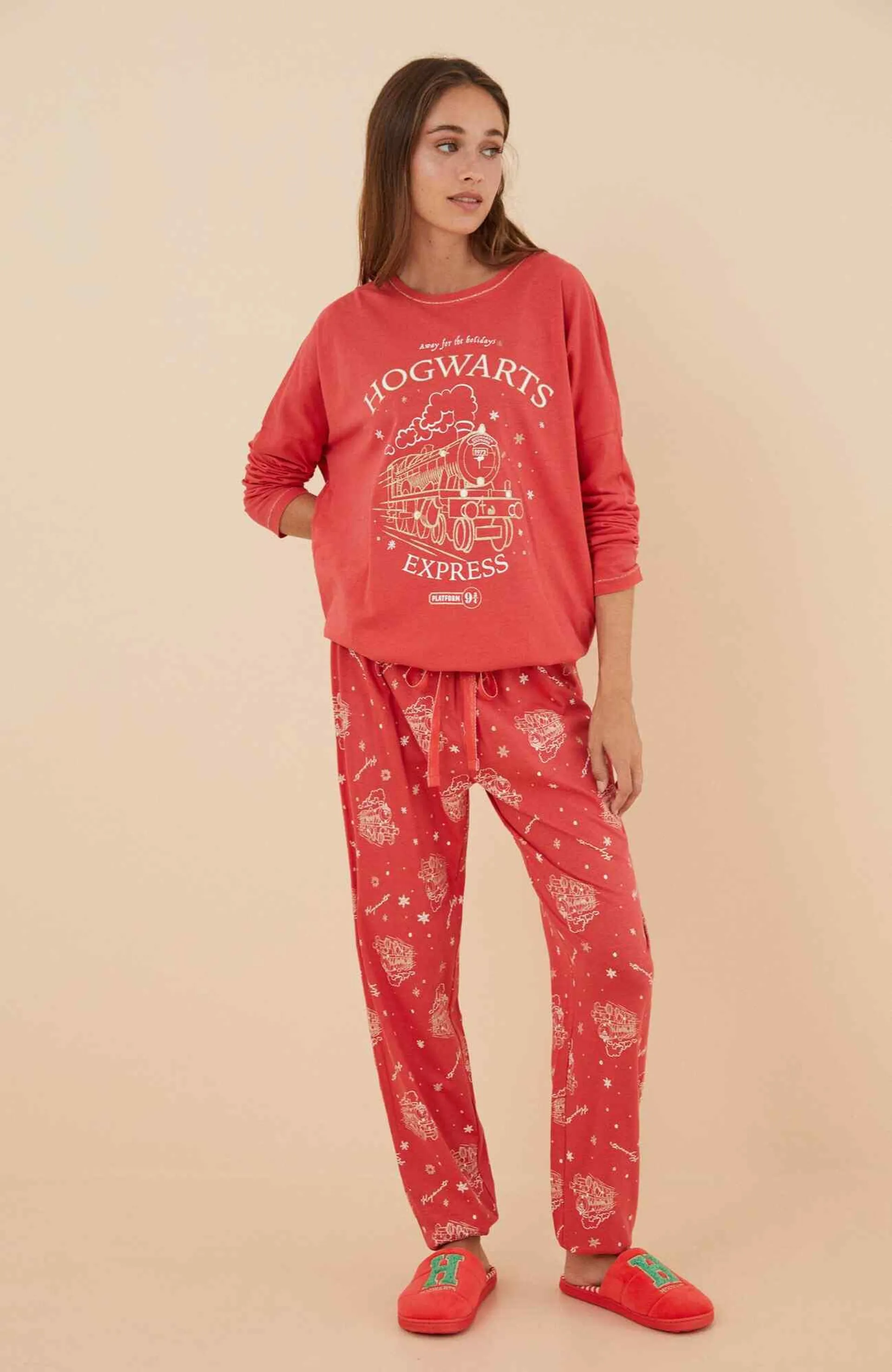 Pijama 100% Algodón Tren Harry Potter Rosado Women'Secret Crazy Harry Potter