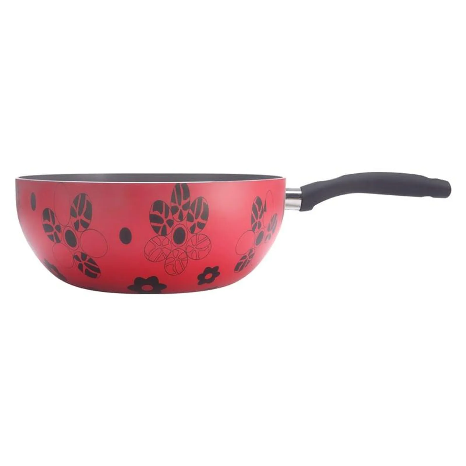 Wok Aluminio S/Tapa Rojo 22Cms Happy Colors Doral