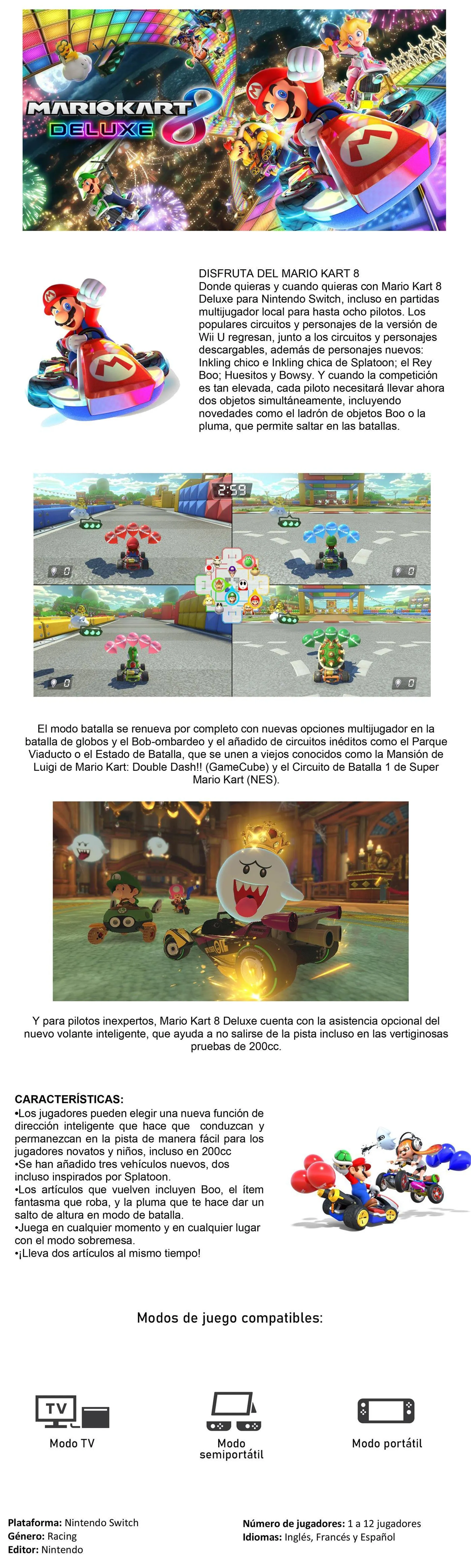 Videojuego Mario Kart 8 Deluxe