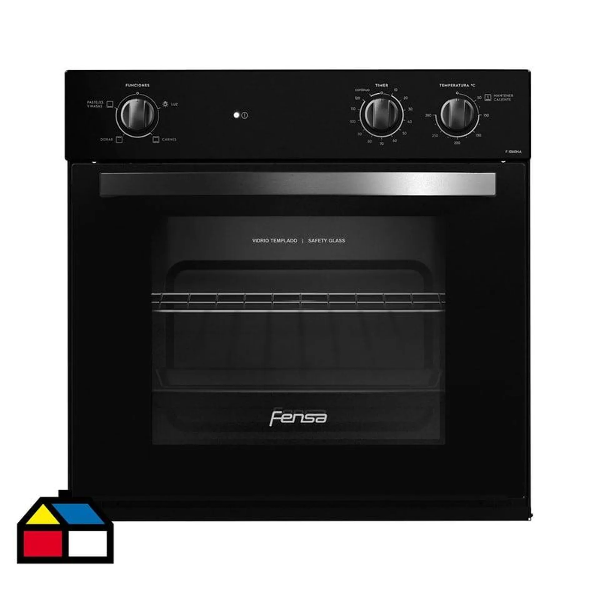 Horno eléctrico empotrable 66 litros negro