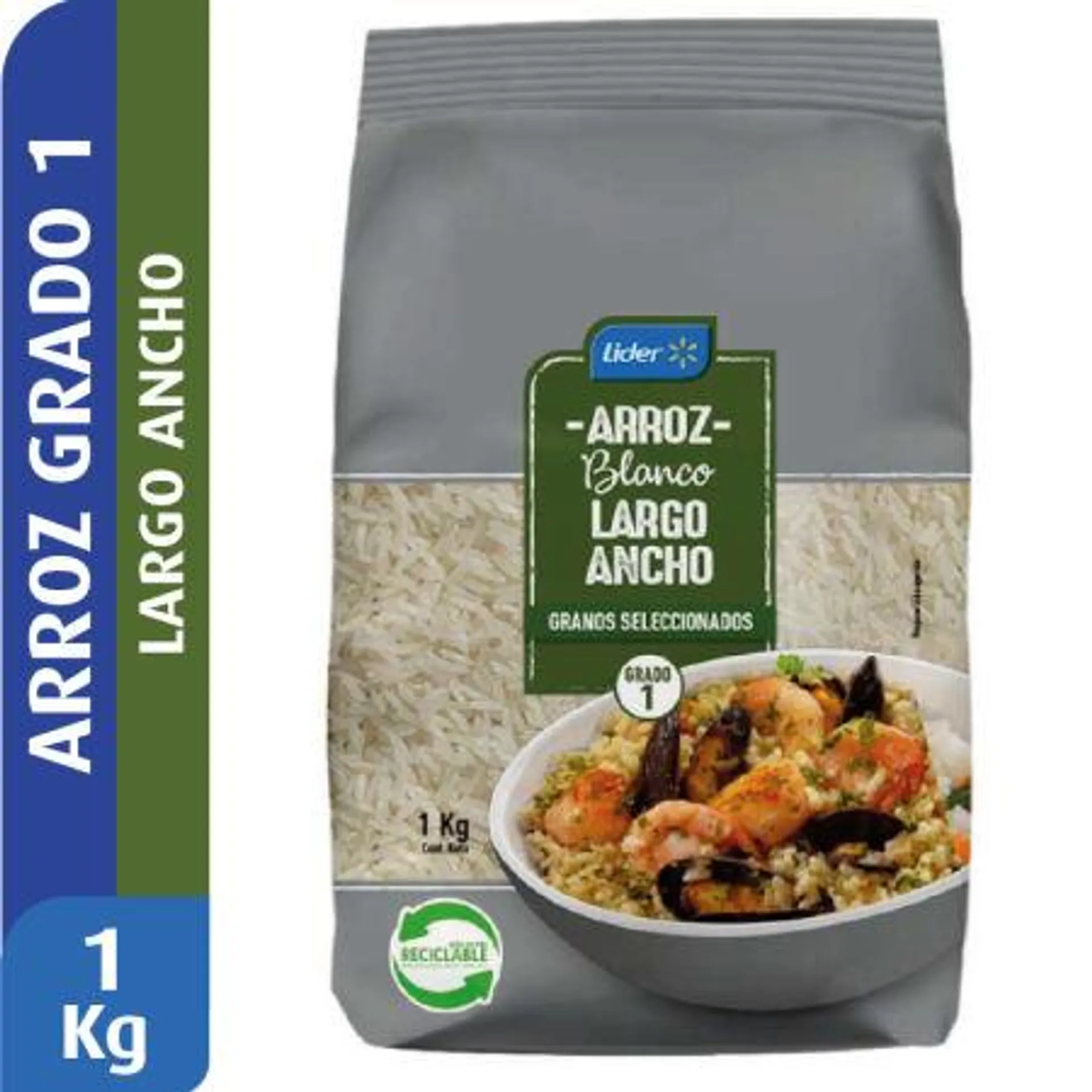 Lider - Arroz Grado 1 Largo Ancho, 1 kg