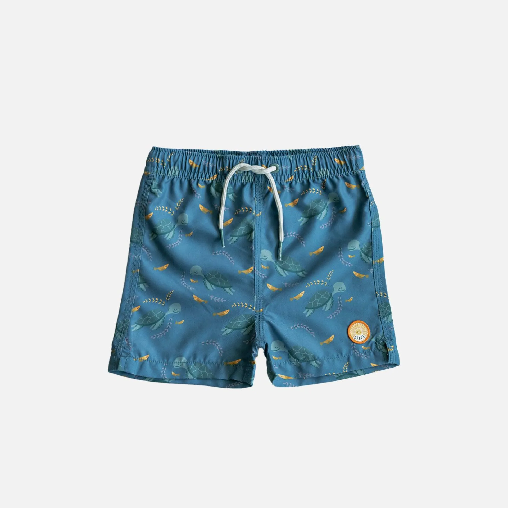 Short Baby Boy Beluga Swimwear Print Azul Grisaceo Lippi