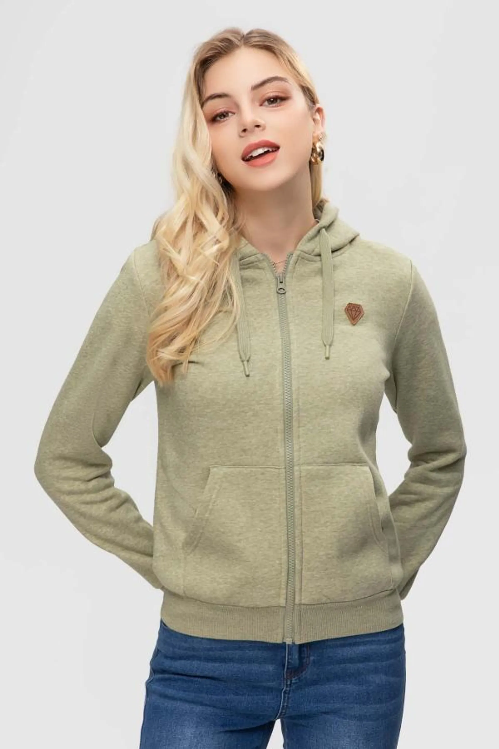 PolerÓn bÁsico hoodie verde melange