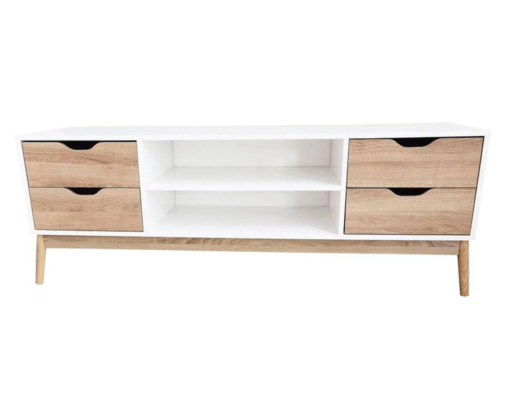 Rack TV Florencia natural/blanco M+Design