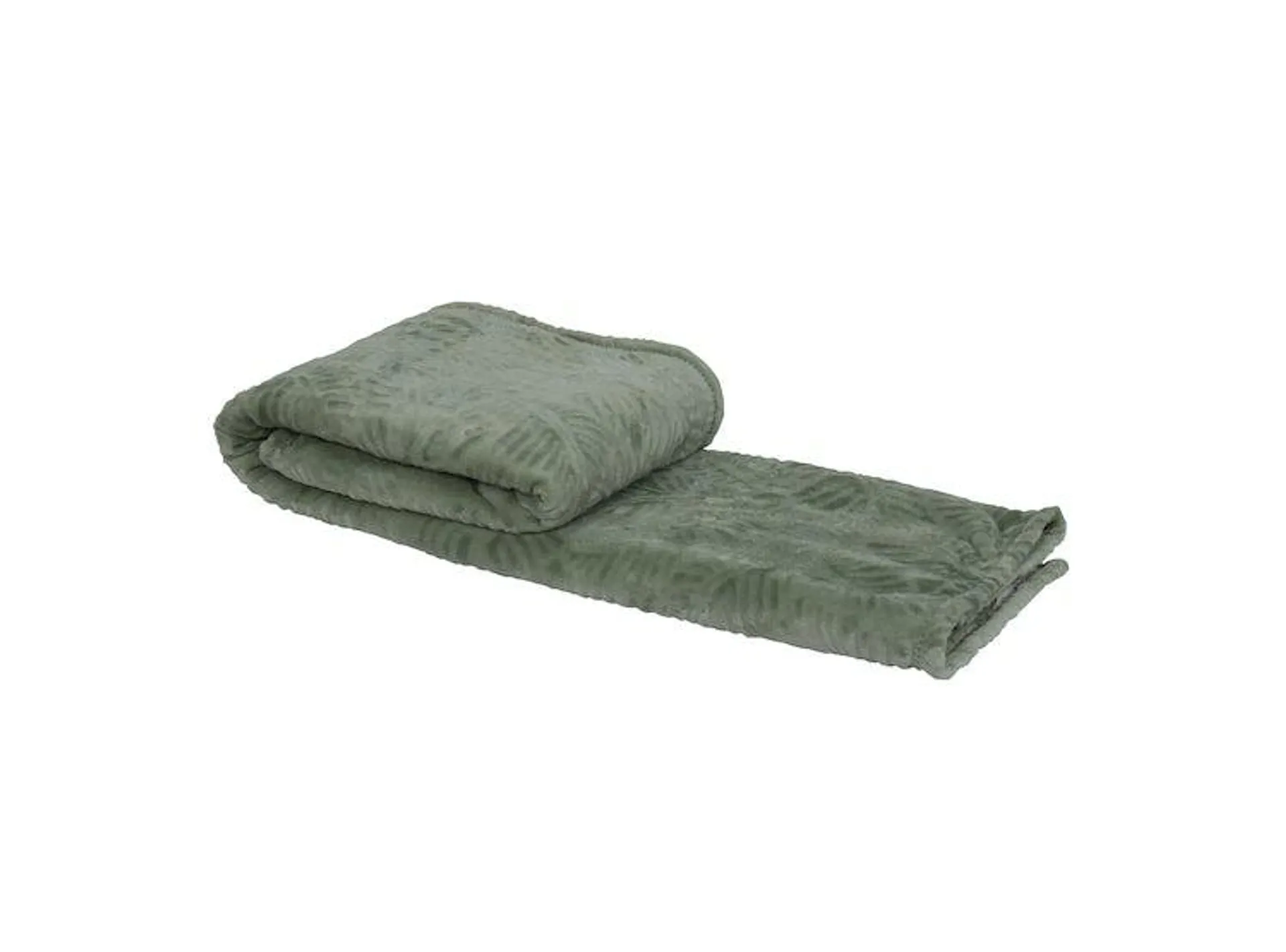 MANTA FLANNEL SHERPA 125X150CM VERDE