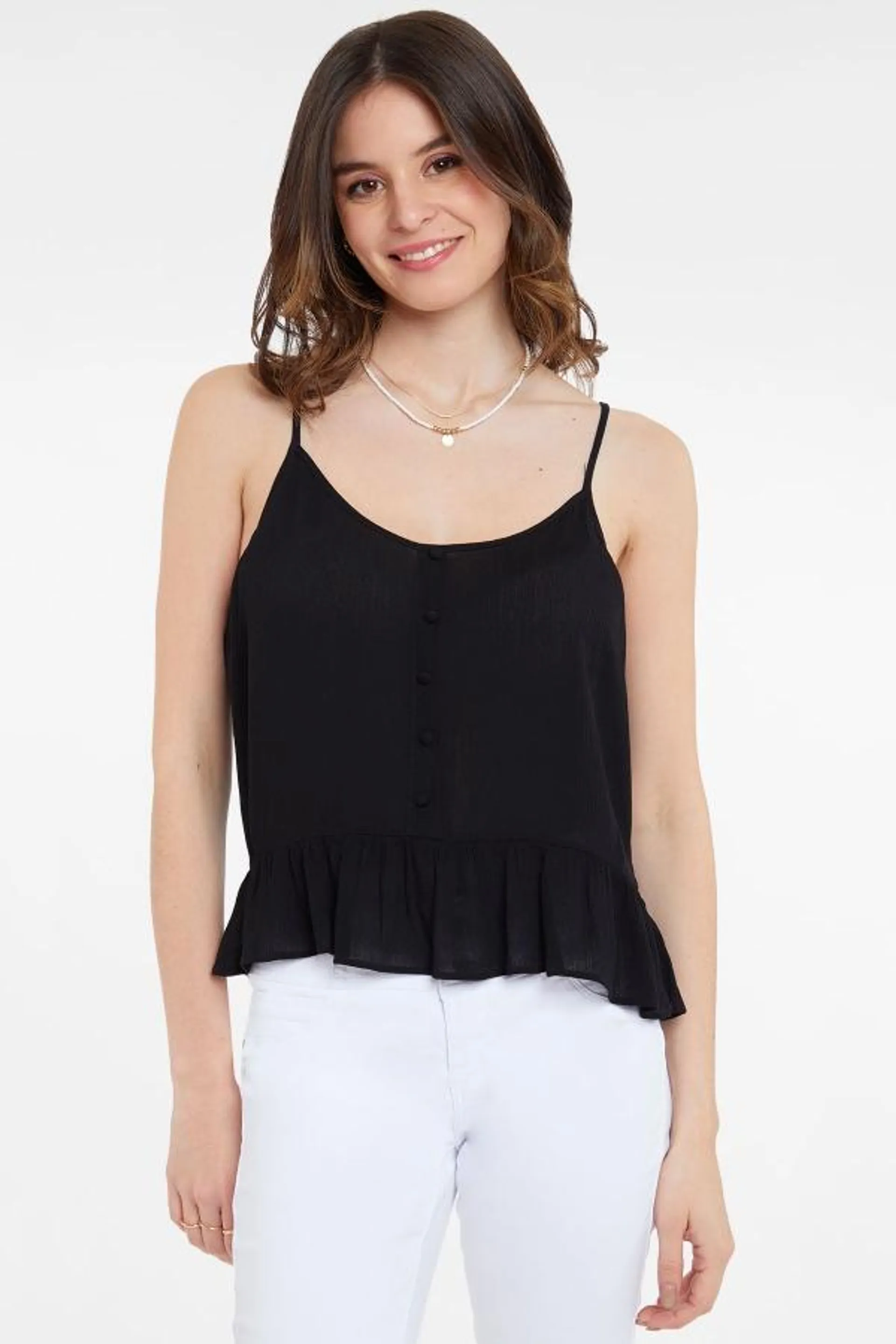 Blusa pabilo abotonada negro