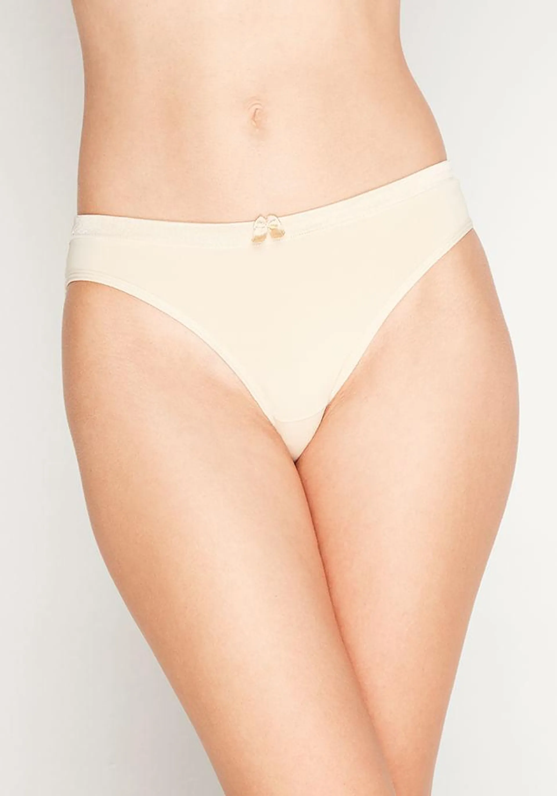 Bikini Microfibra Satín Beige