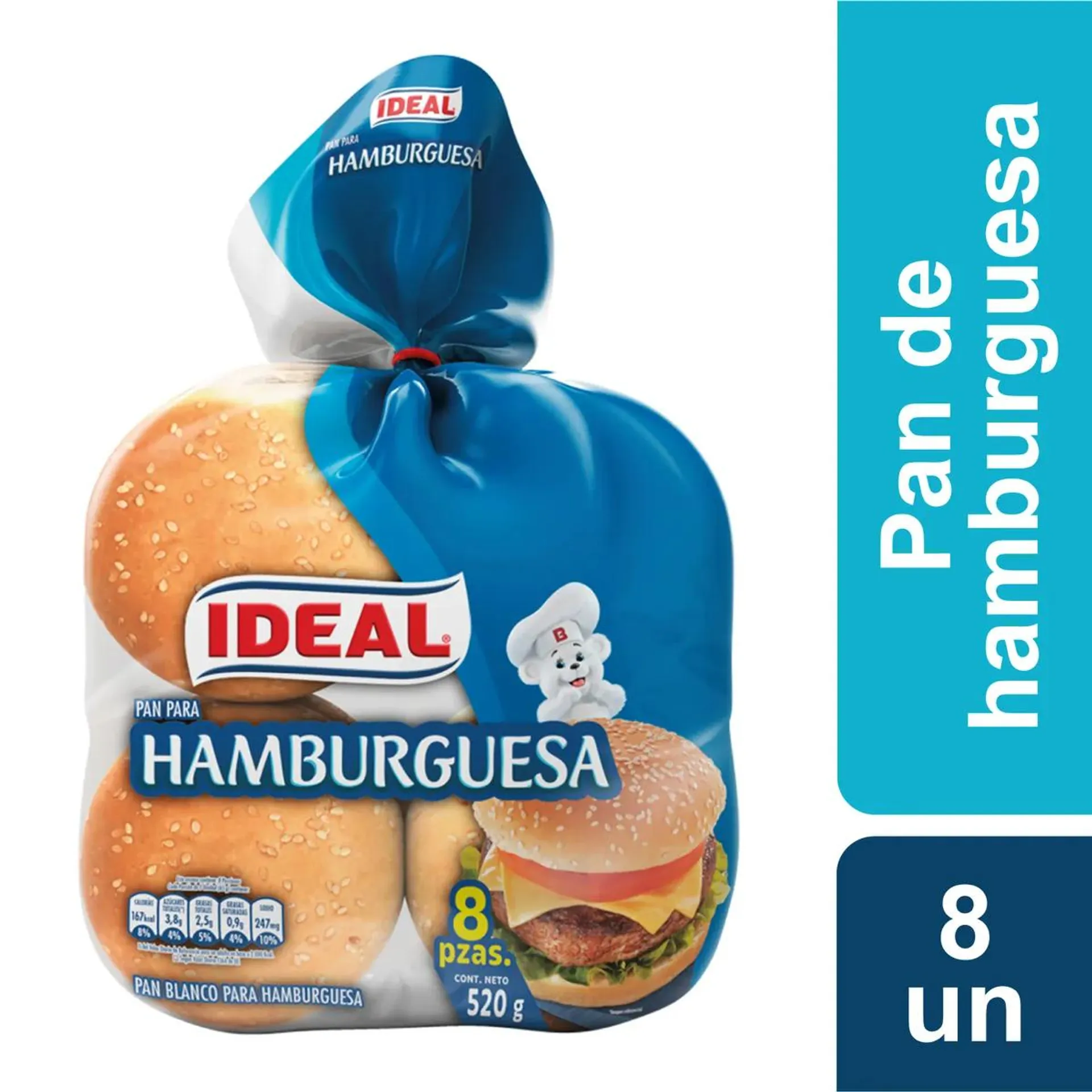 Pan Ideal Hamburguesas 520 Grs