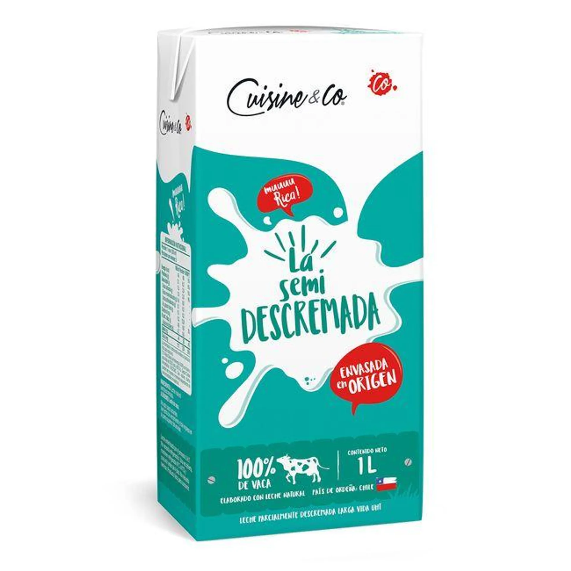 Leche Cuisine & Co Semidescremada 1 L