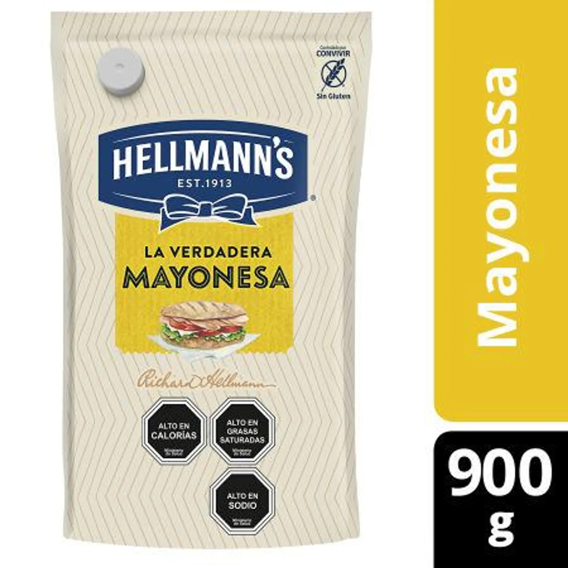 Hellmann's - Mayonesa Regular Doypack, 900 g