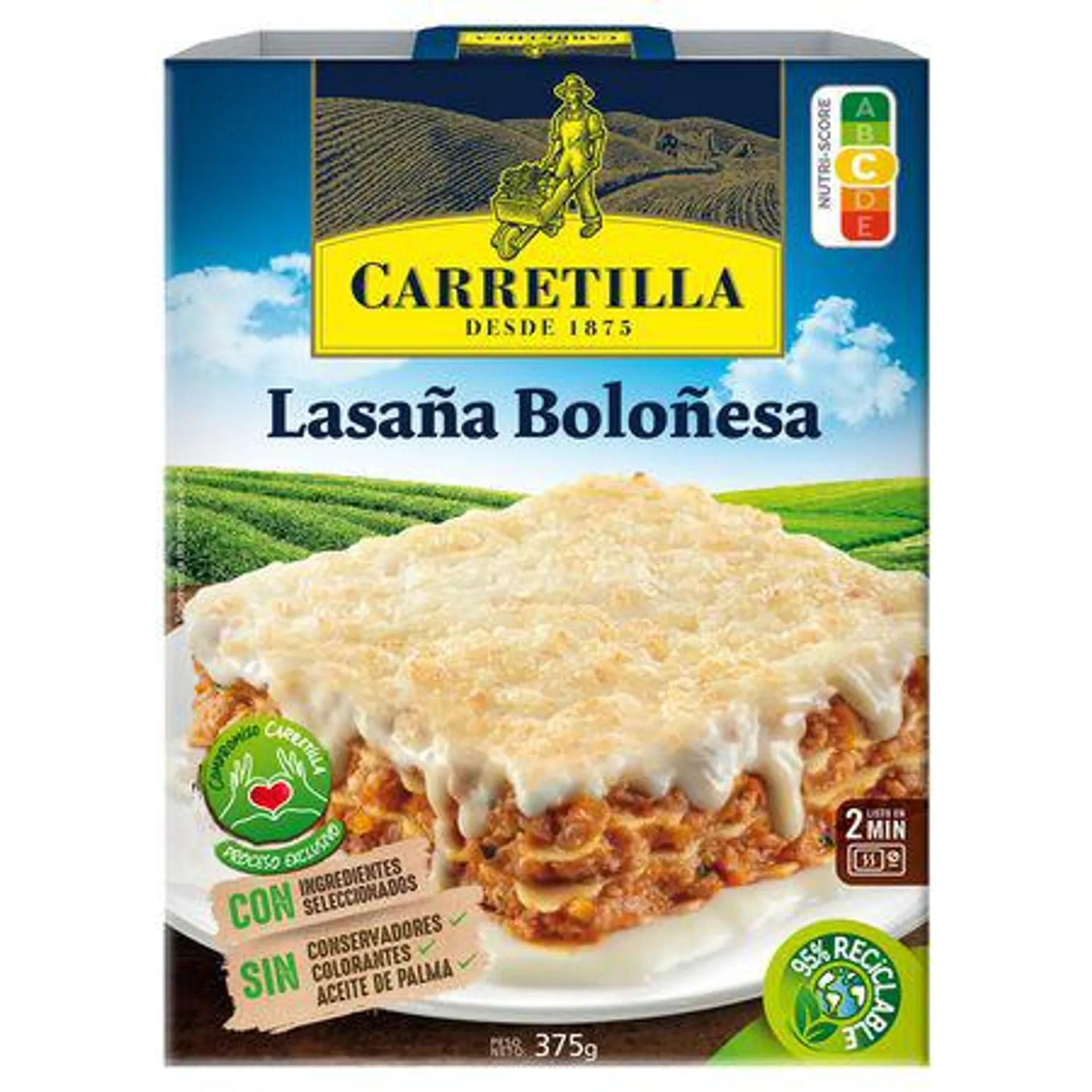 Lasaña Boloñesa Carretilla 375 g