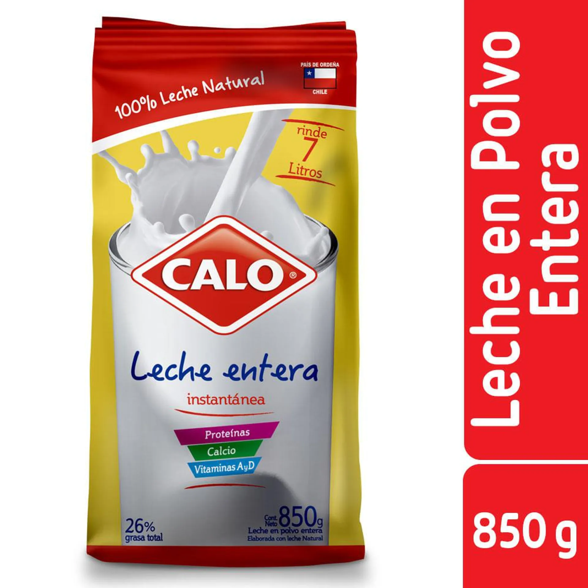 Leche en polvo instantánea 26%...