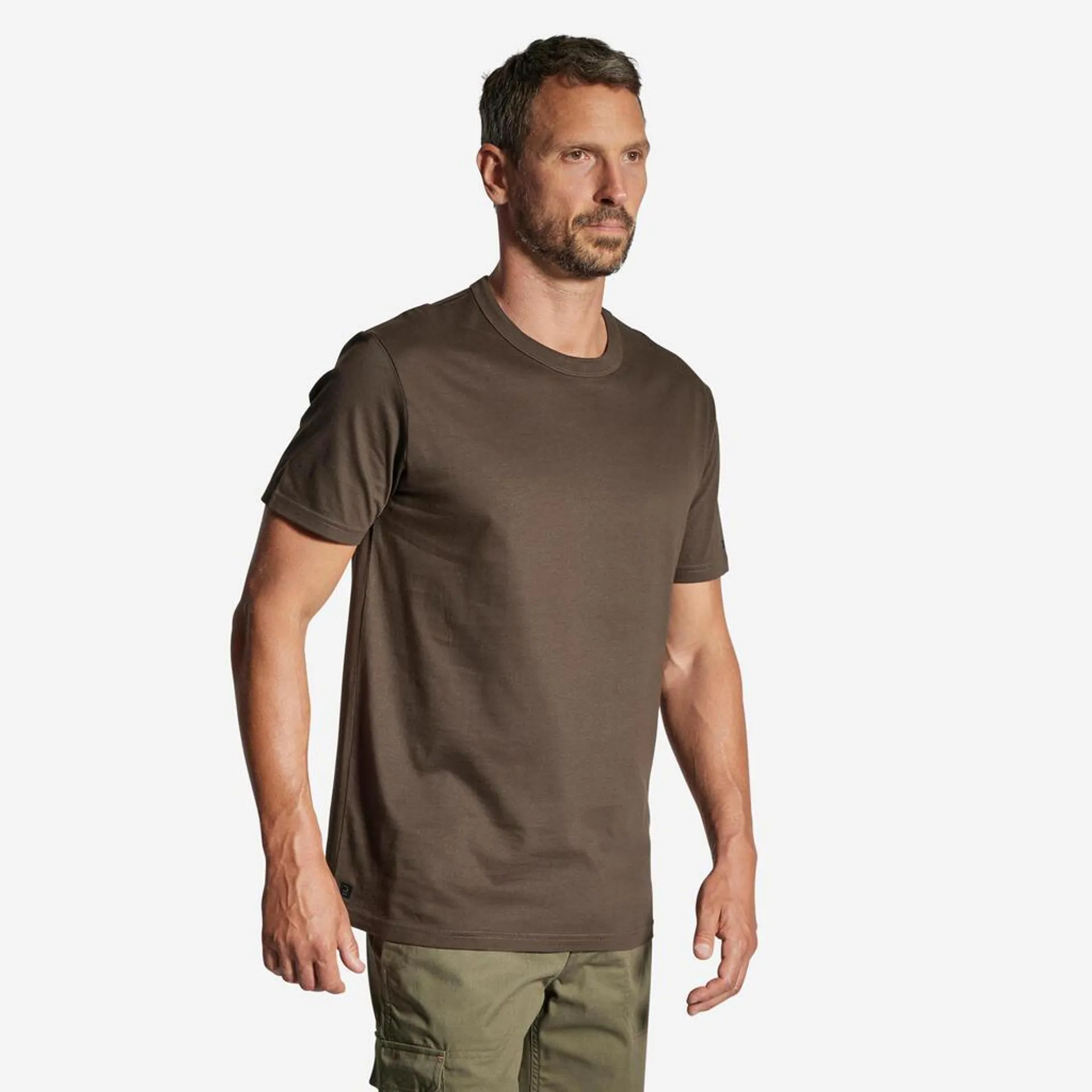 POLERA SOLOGNAC 100 ADULTO CAFÉ RESISTENTE