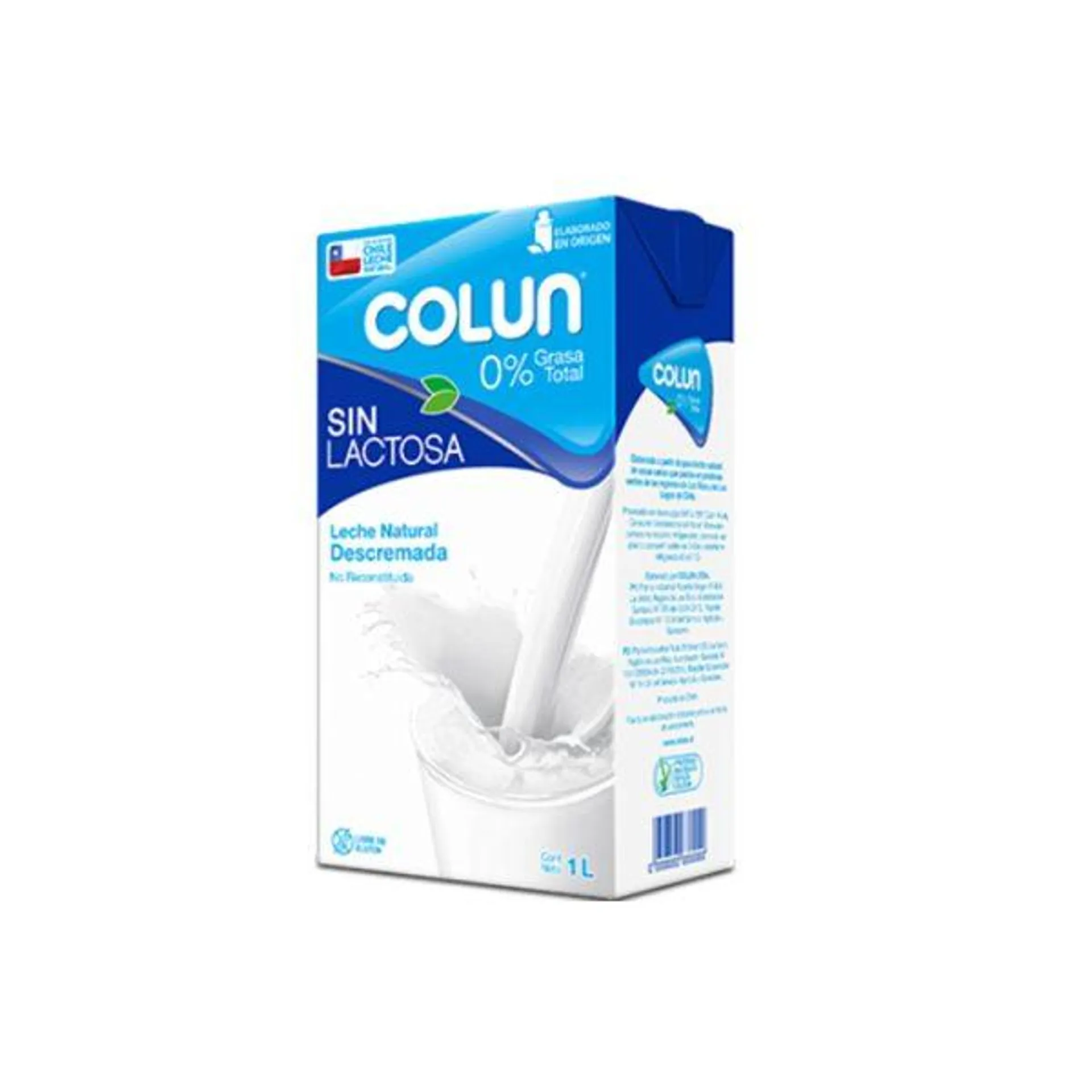 Leche Descremada Sin Lactosa Colun 1Lt