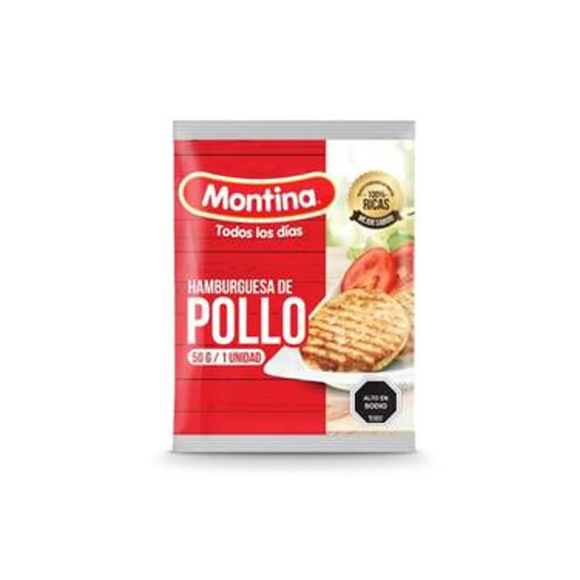 Hamburguesa Pollo Montina 50 Grs