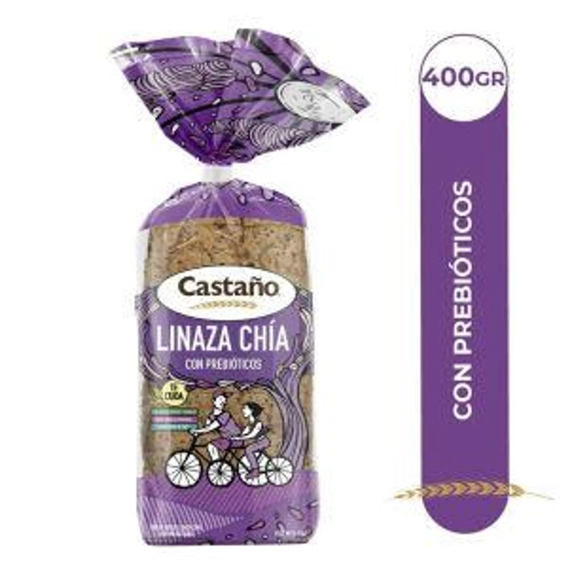 Pan de Molde Linaza Chía con Prebióticos., 400 g