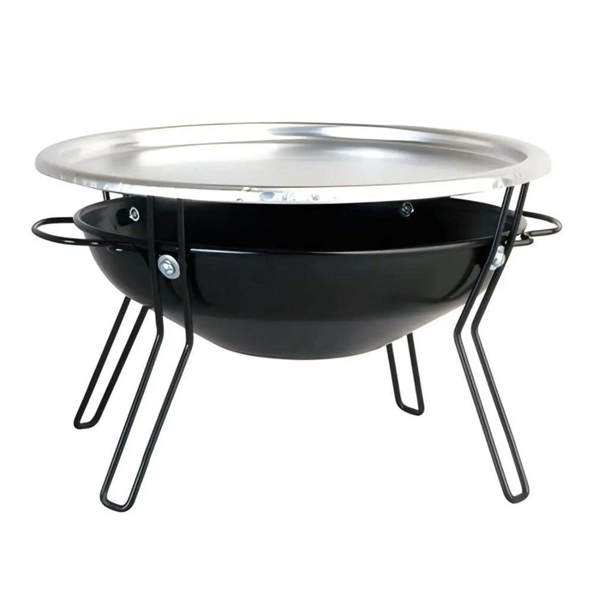 Parrilla Brasero Mesa Acero Inoxidable 30 Cm